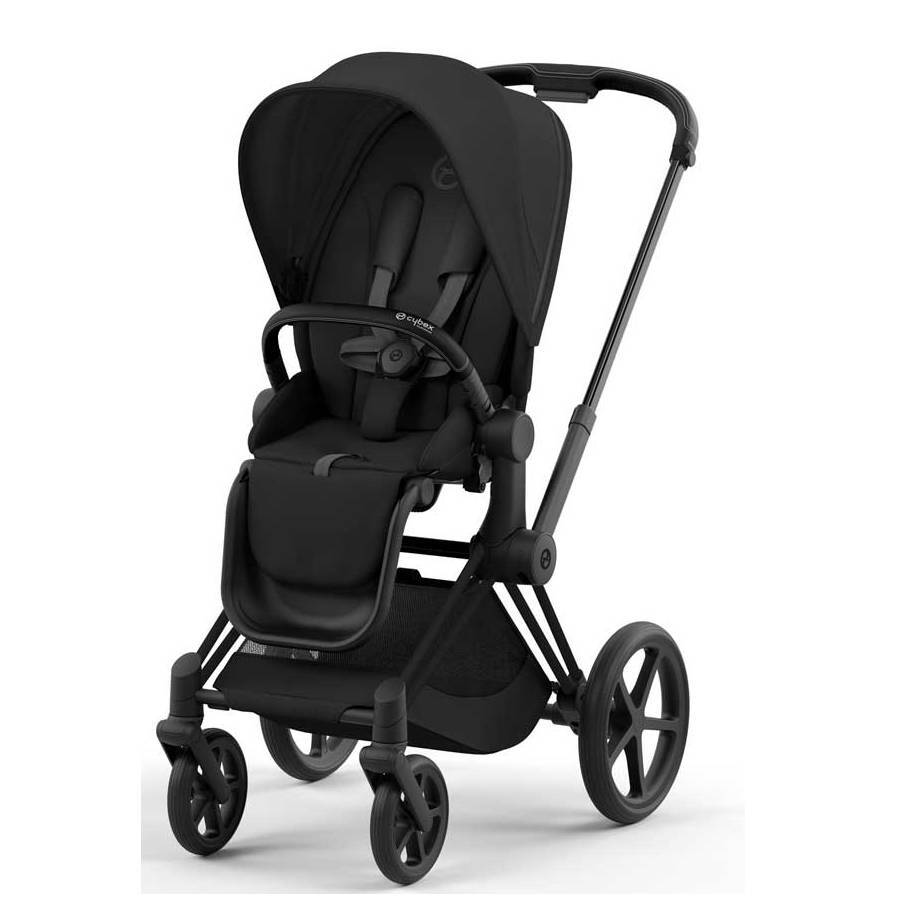 Коляска 2 в 1 Cybex Priam Matt Black, чорна прогулянка