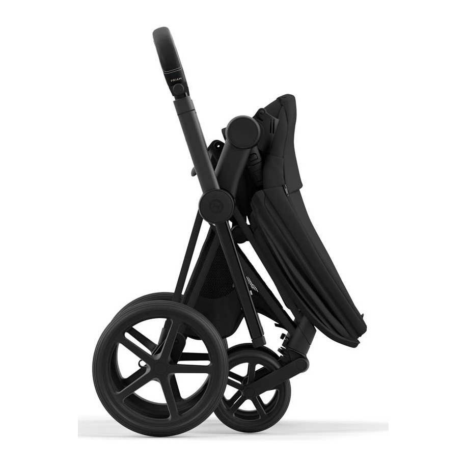 Коляска 2 в 1 Cybex Priam Matt Black, чорна складена