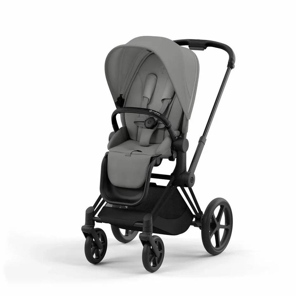 Коляска 2 в 1 Cybex Priam Matt Black Grey, сіра прогулянка