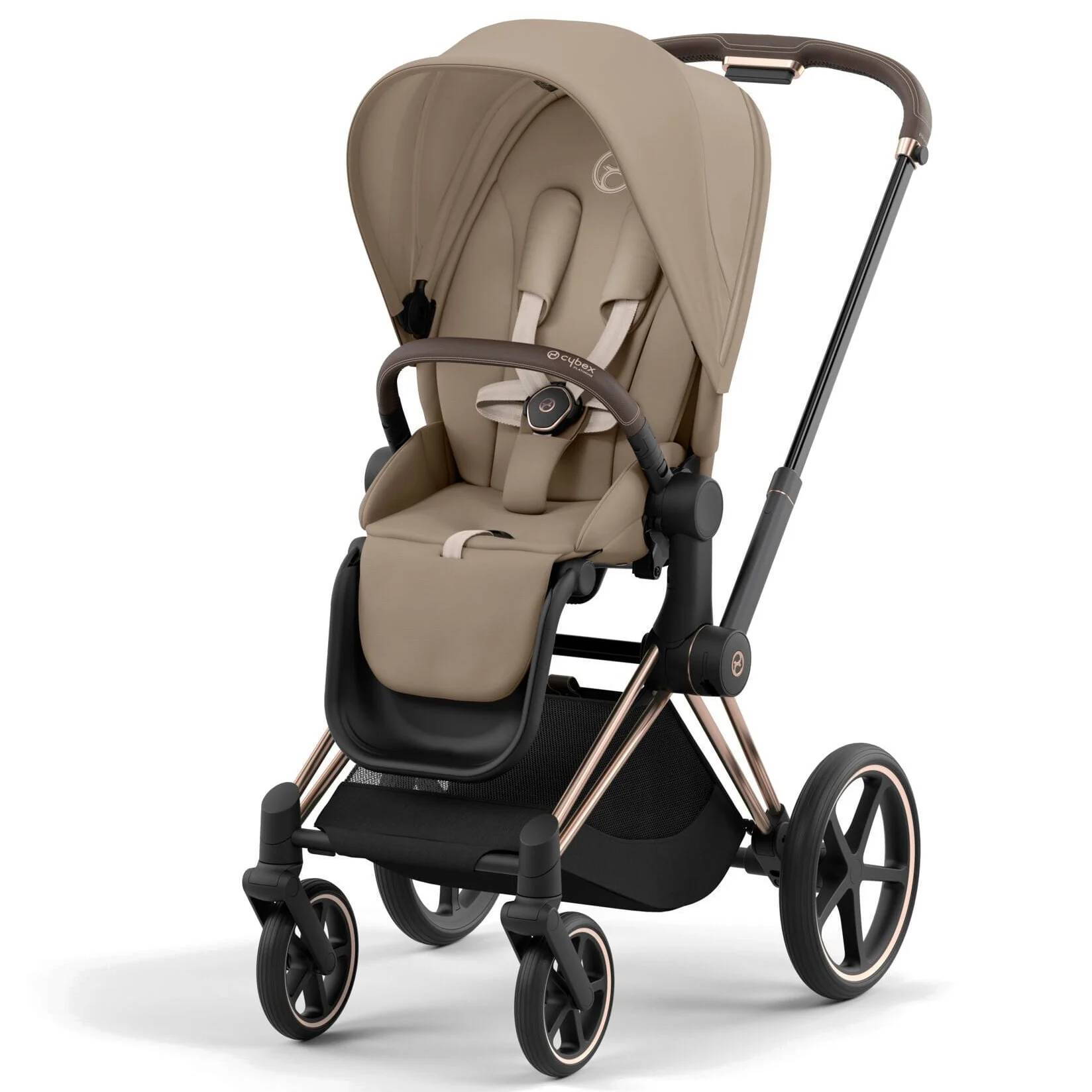 Коляска 2 в 1 Cybex Priam Rose Gold Beige, бежева прогулянка