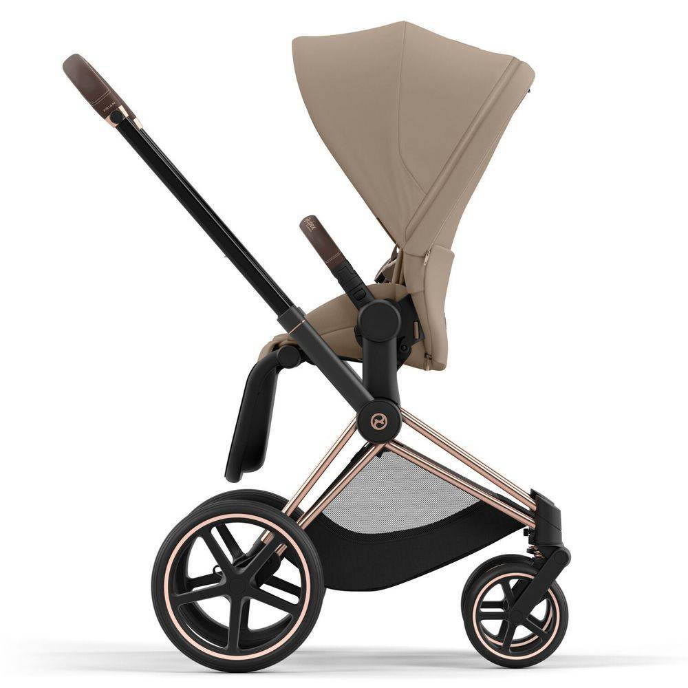 Коляска 2 в 1 Cybex Priam Rose Gold Beige, бежева проти ходу
