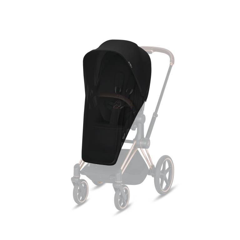 Коляска 2 в 1 Cybex Priam Rose Gold Black, чорна москітна