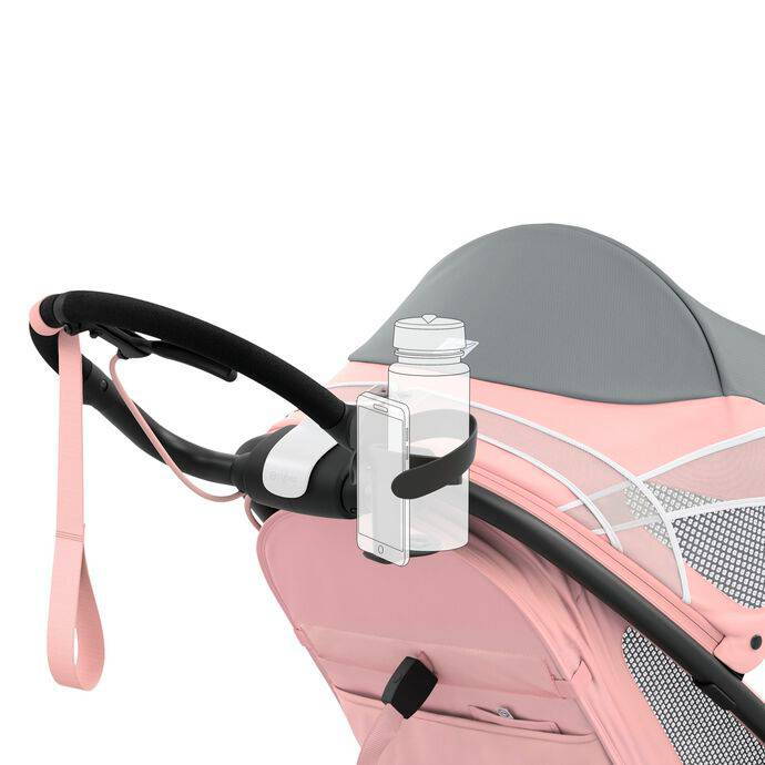 Коляска 2 в 1 Cybex Priam Rose Gold Black, чорна підстаканник коляска