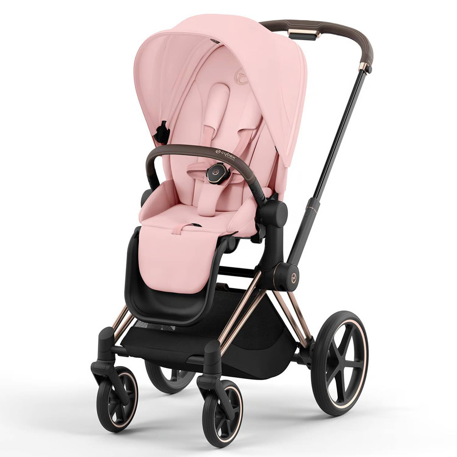 Коляска 2 в 1 Cybex Priam Rose Gold Pink, рожева прогулянка