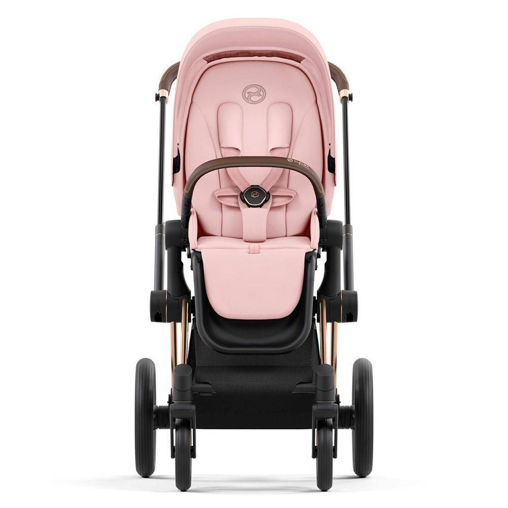 Коляска 2 в 1 Cybex Priam Rose Gold Pink, рожева прямо