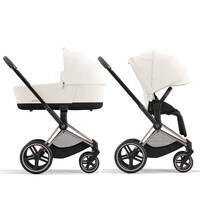 Коляска 2 в 1 Cybex Priam Rose Gold White, белая две