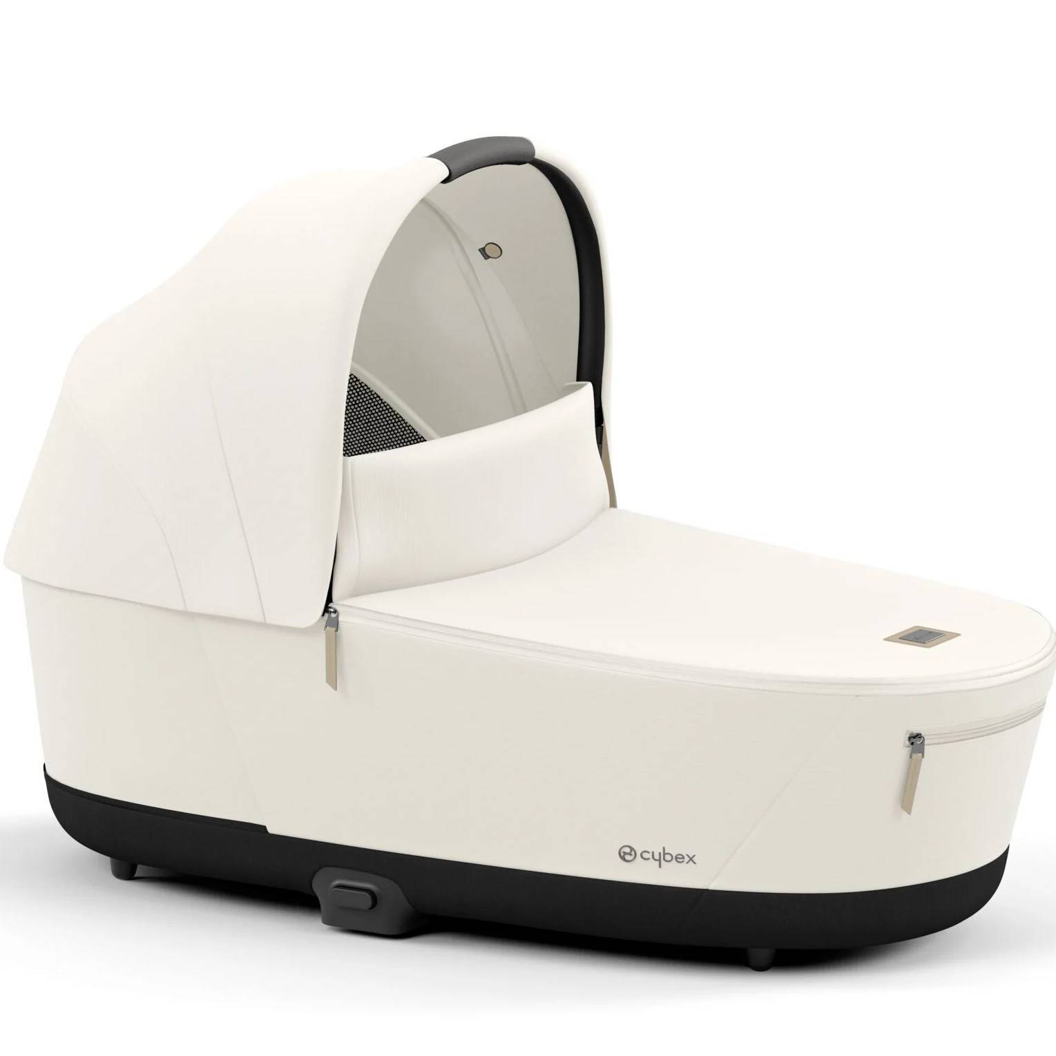 Коляска 2 в 1 Cybex Priam Rose Gold White, біла люлька чохол|