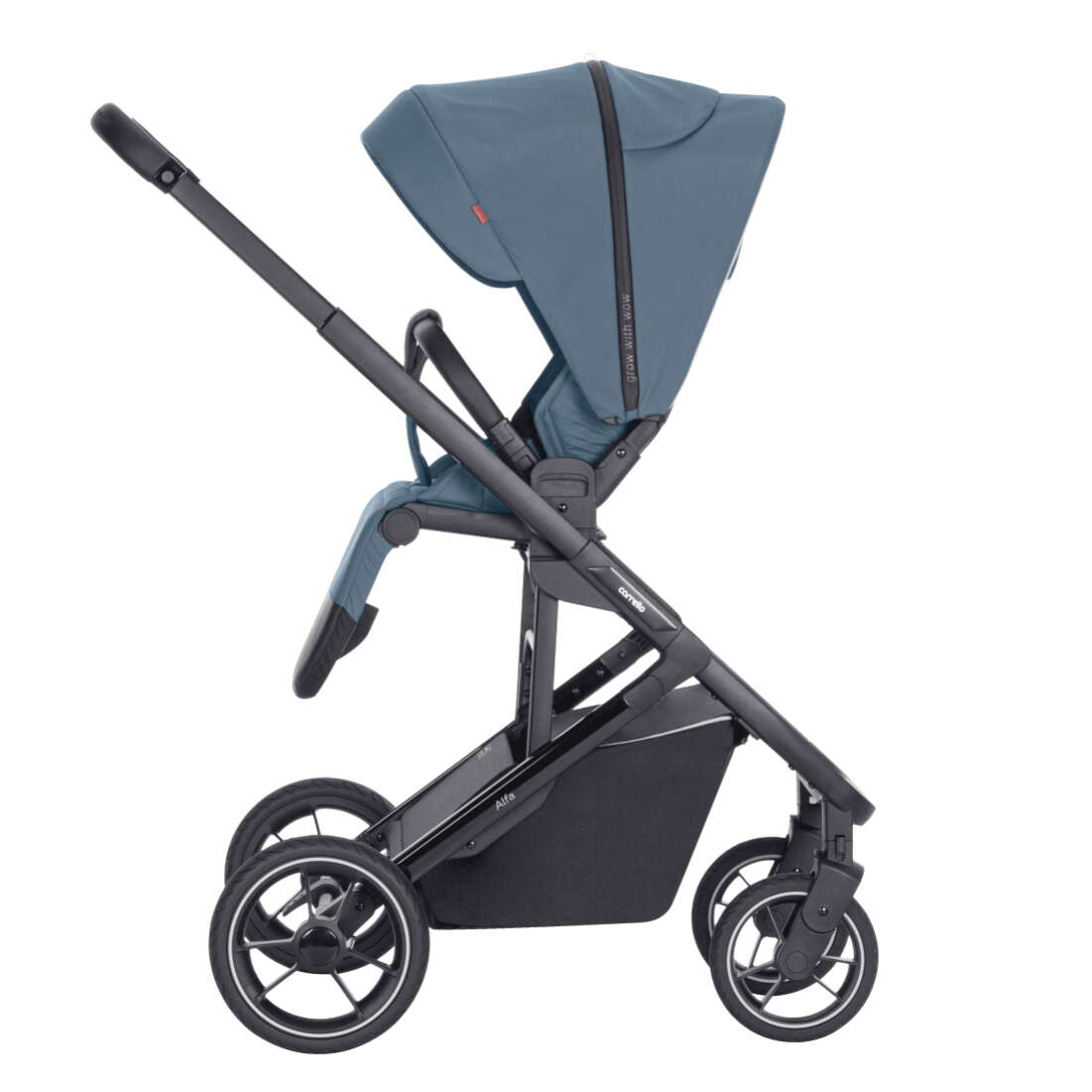Прогулянкова коляска Carrello Alfa, блакитна з корзиною 