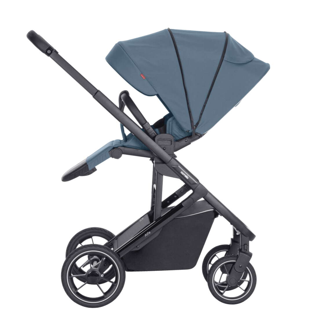 Прогулянкова коляска Carrello Alfa, блакитна з корзиною 