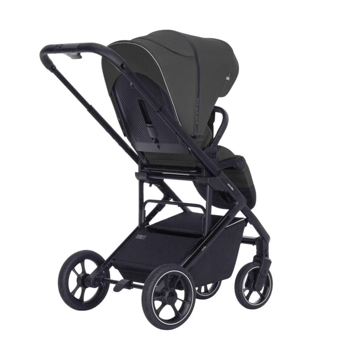 Прогулянкова коляска Carrello Alfa сіра, вигляд збоку 