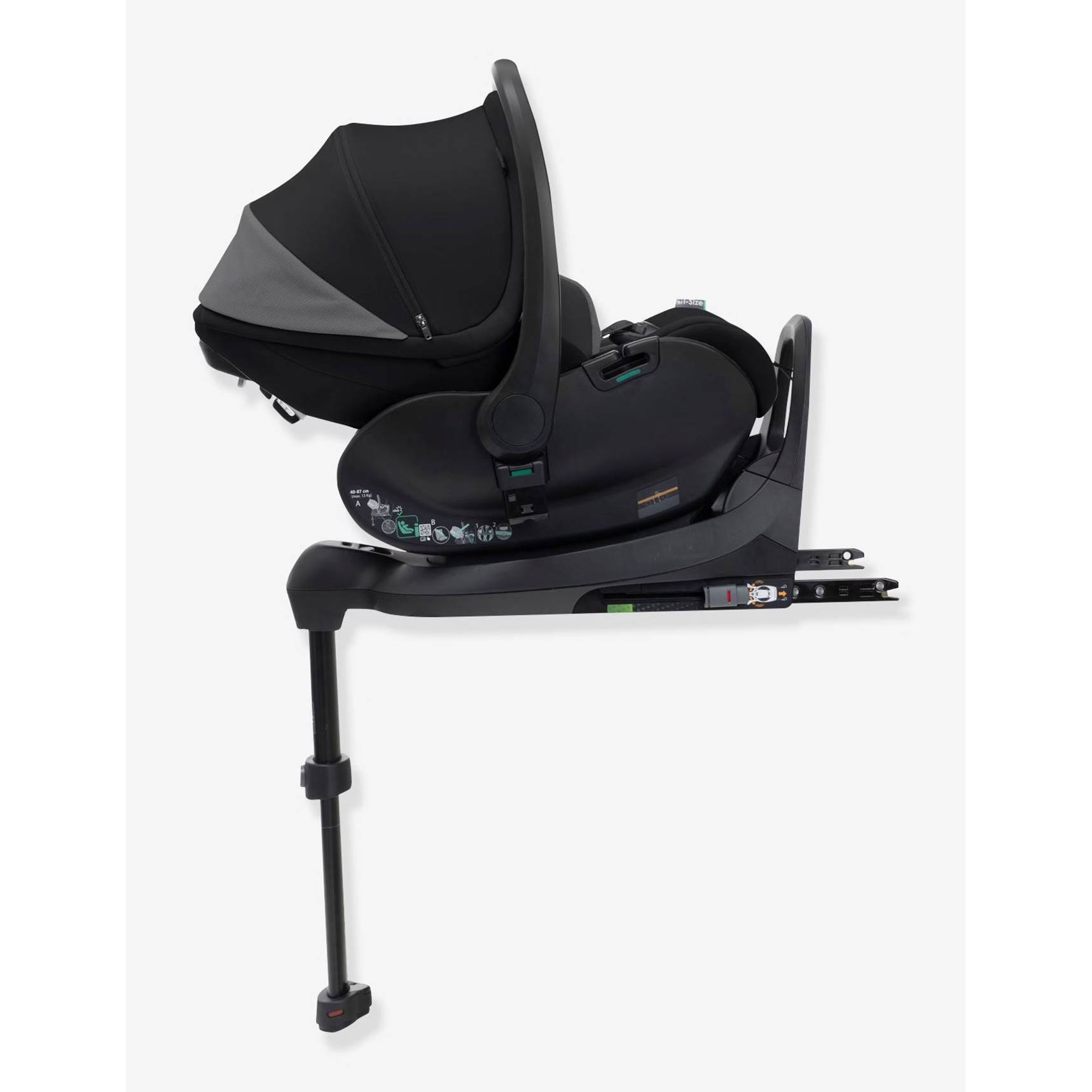 Автокрісло First-Seat Recline i-Size Chicco група 0+(40-87 см), чорне база капюшон