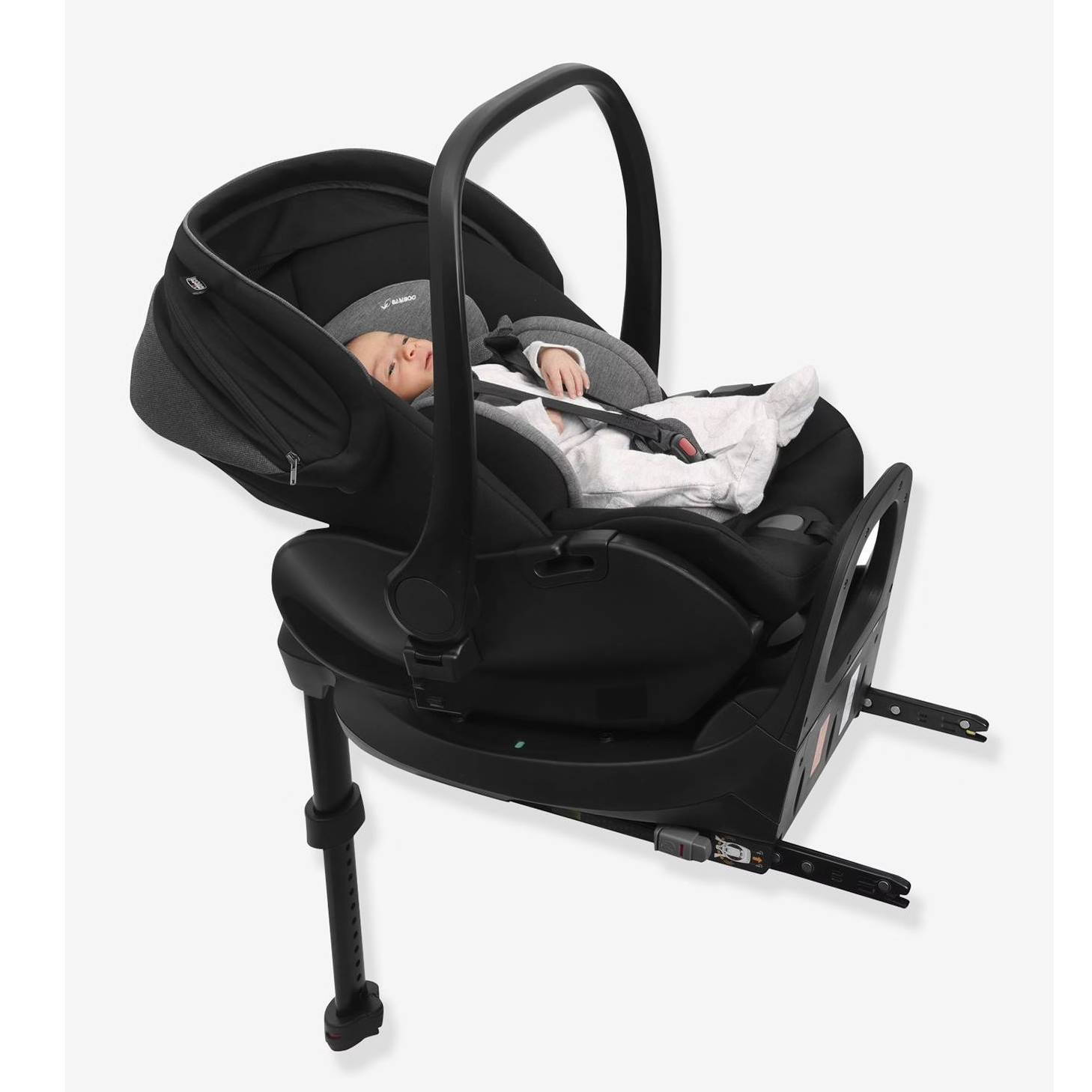 Автокрісло First-Seat Recline i-Size Chicco група 0+(40-87 см), чорне база опис