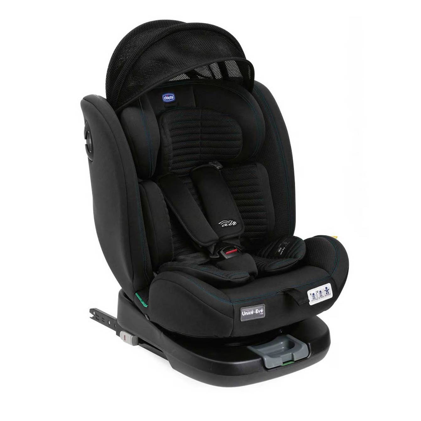 Автокрісло Unico Evo Air i-Size Chicco (40-150 см), чорне