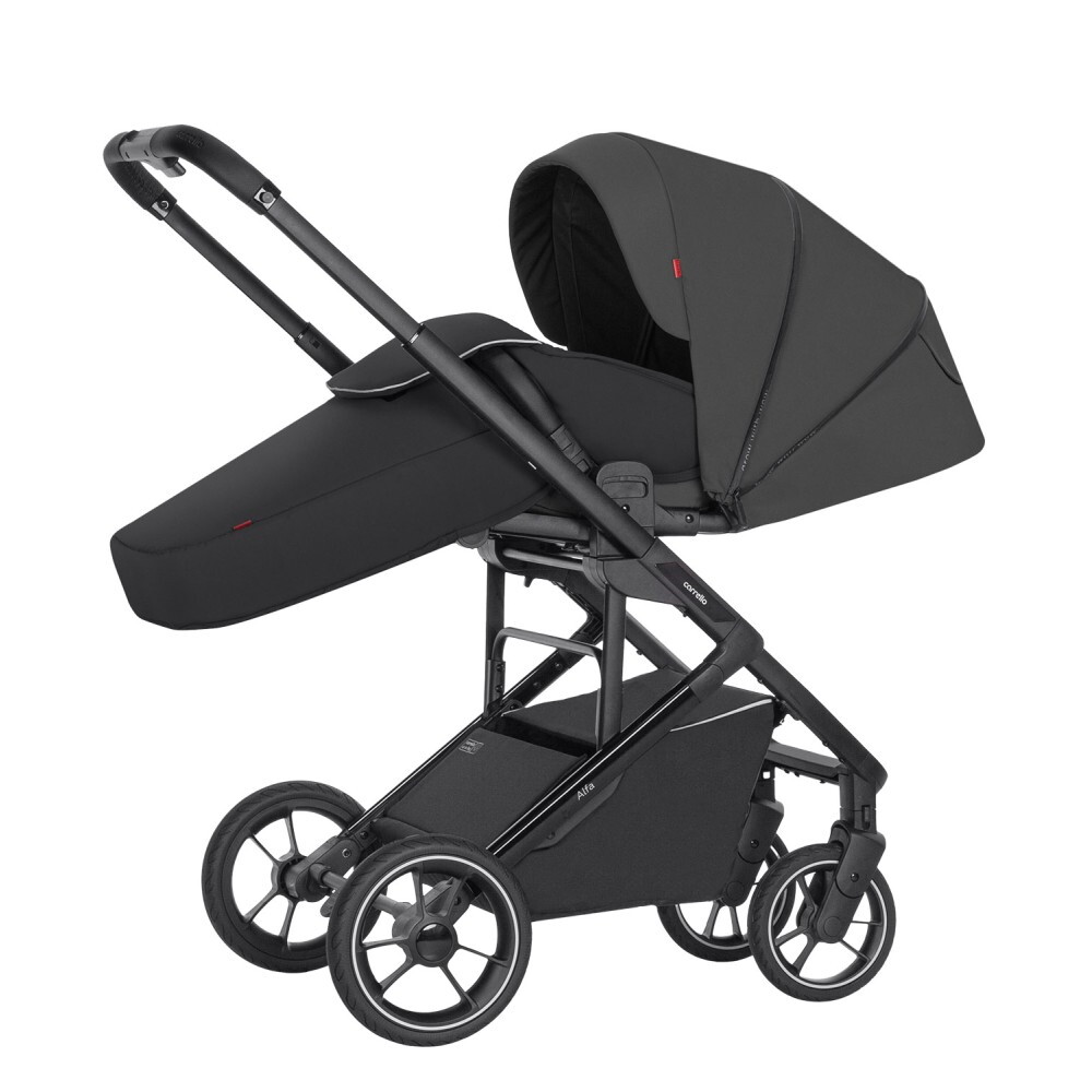 Прогулянкова коляска Carrello Alfa чорна, вигляд збоку 