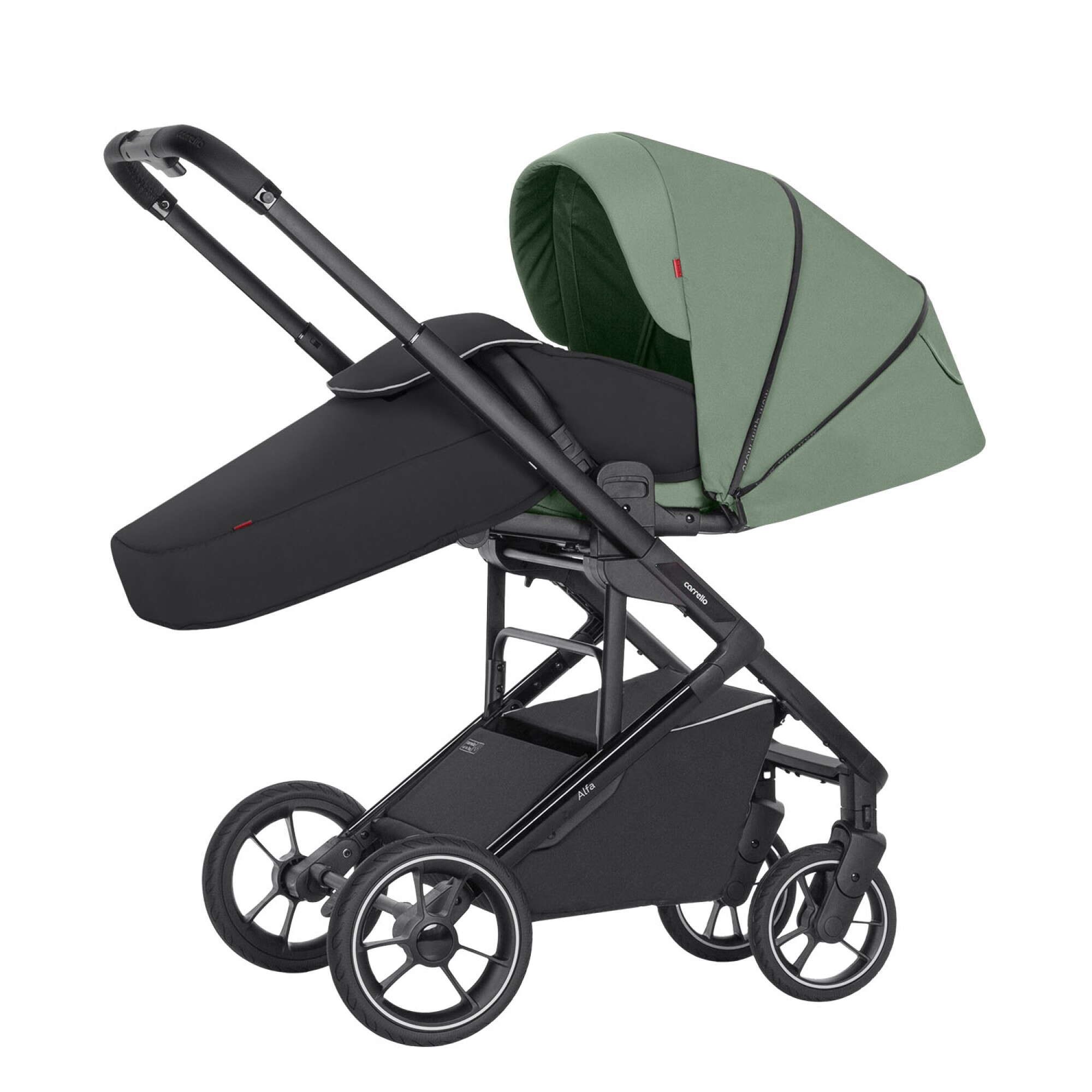 Прогулянкова коляска Carrello Alfa зелена, вигляд збоку 
