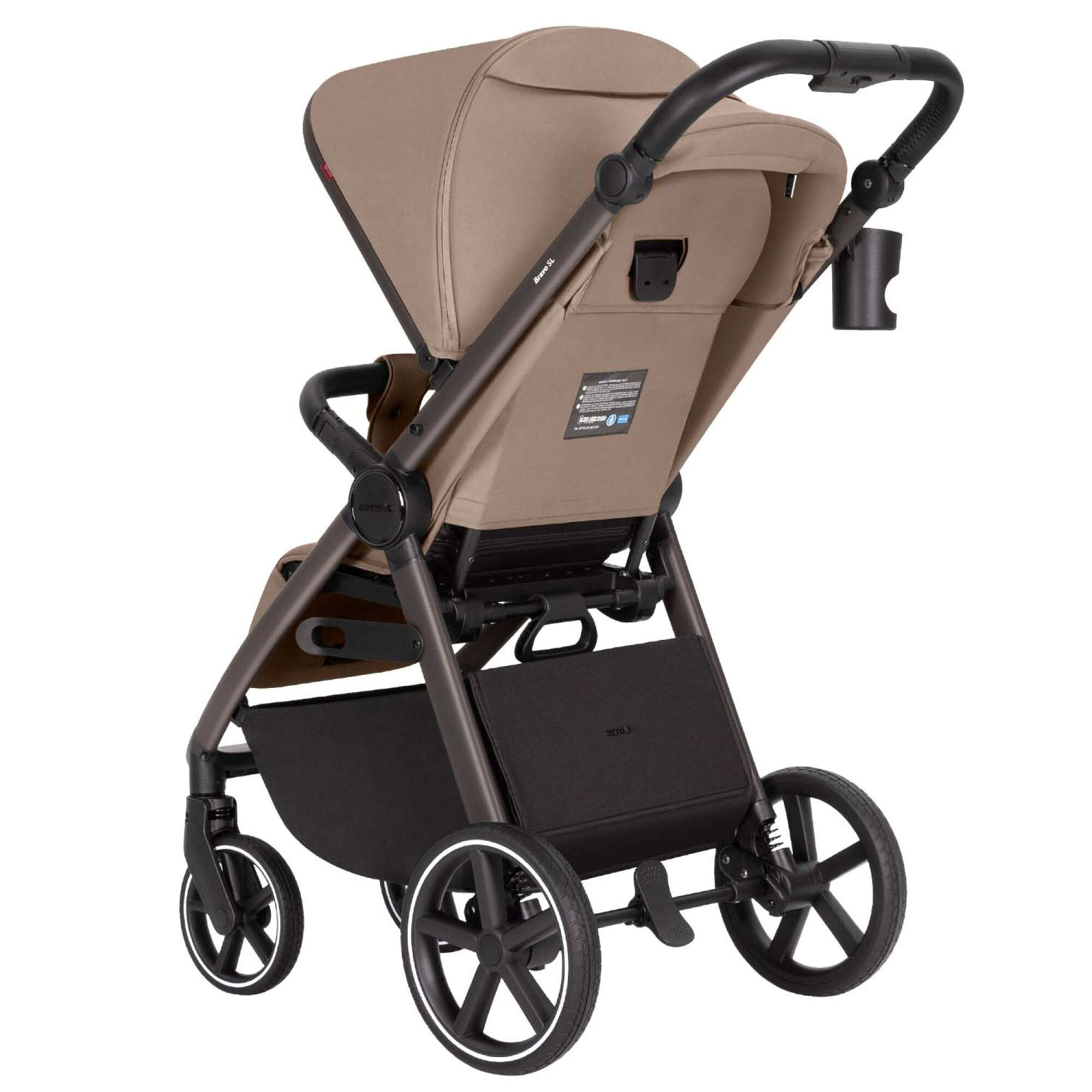 Прогулянкова коляска Carrello Bravo SL Deluxe бежева, вигляд ззаду 