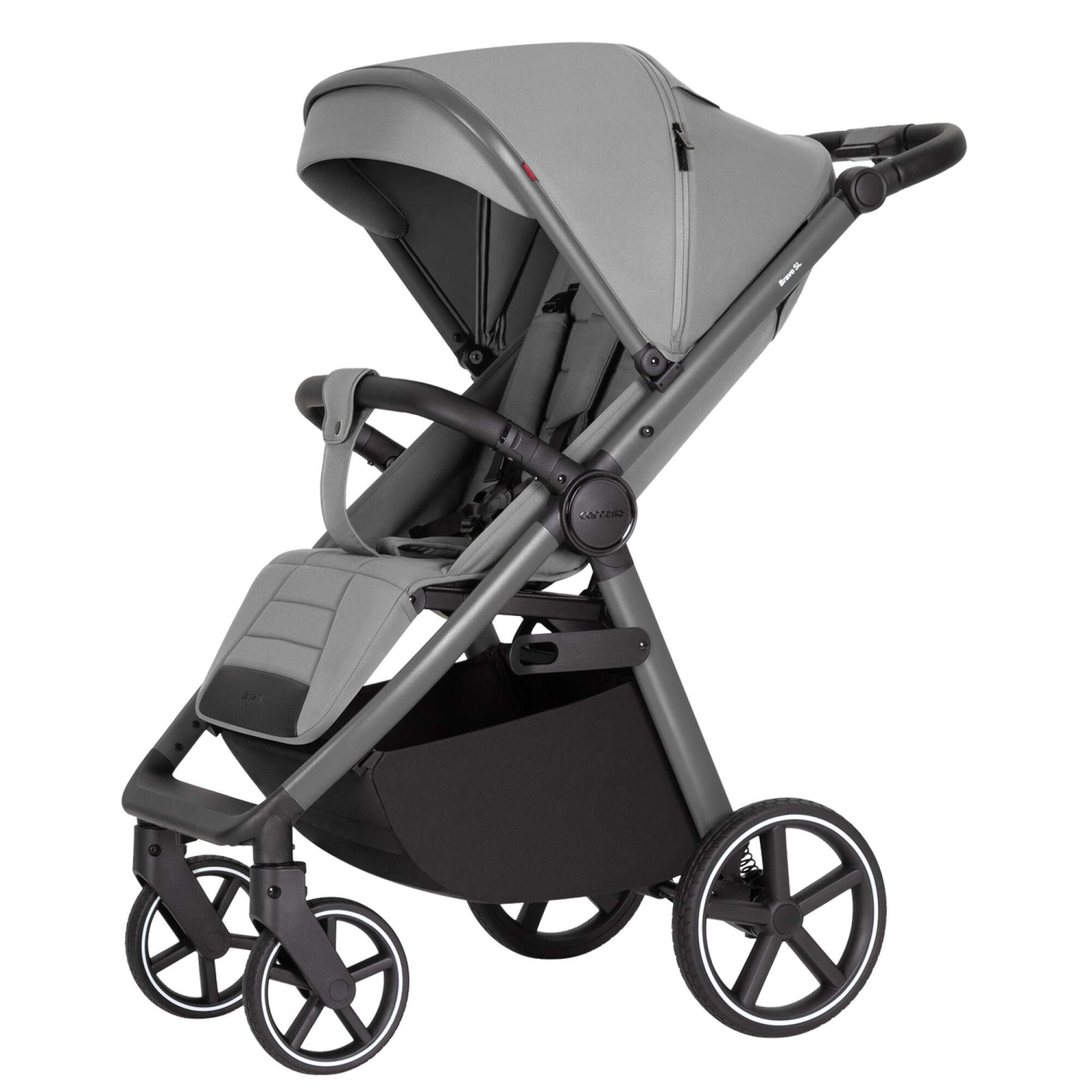 Прогулянкова коляска Carrello Bravo SL Deluxe сіра, вигляд збоку 