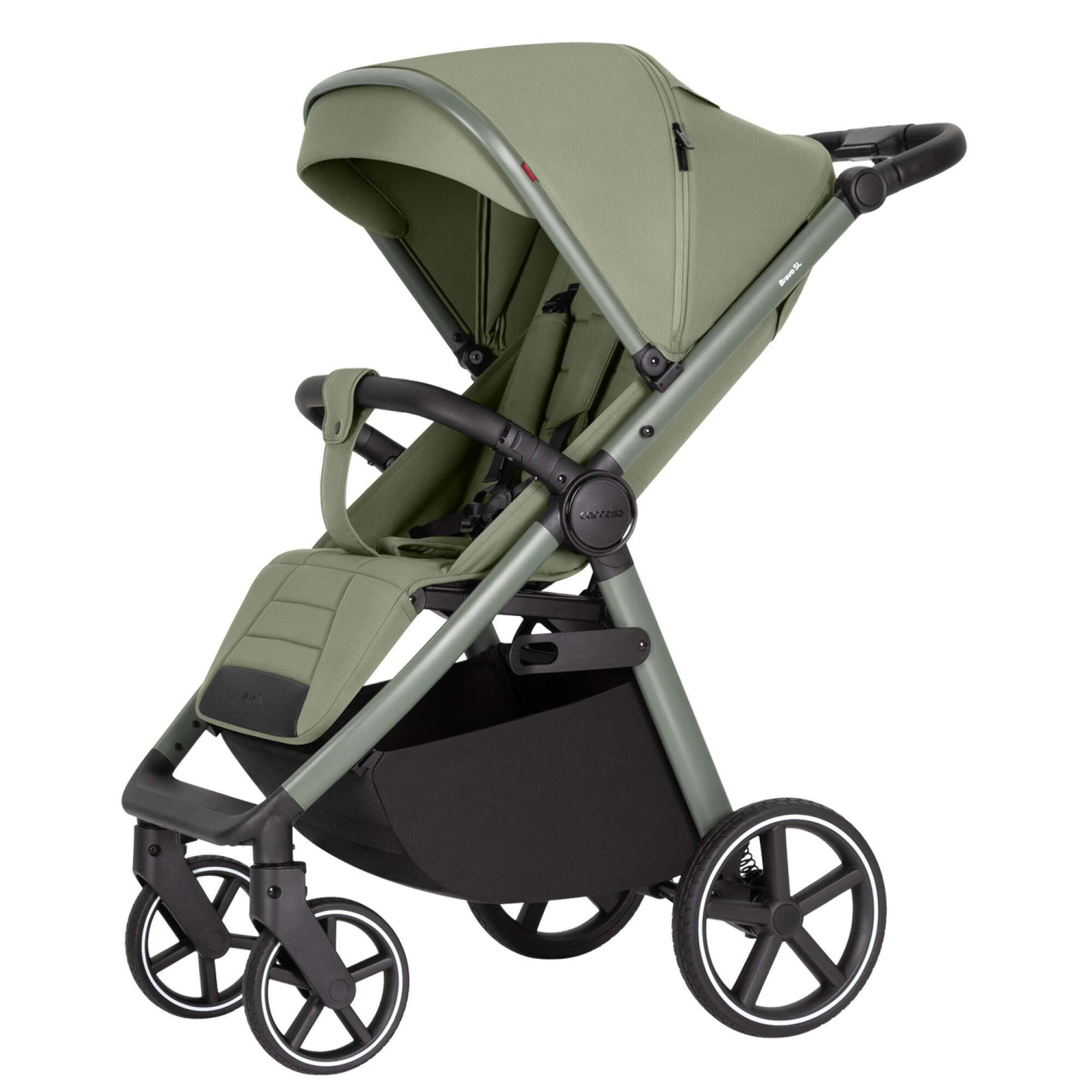 Прогулянкова коляска Carrello Bravo SL Deluxe зелена, вигляд збоку 