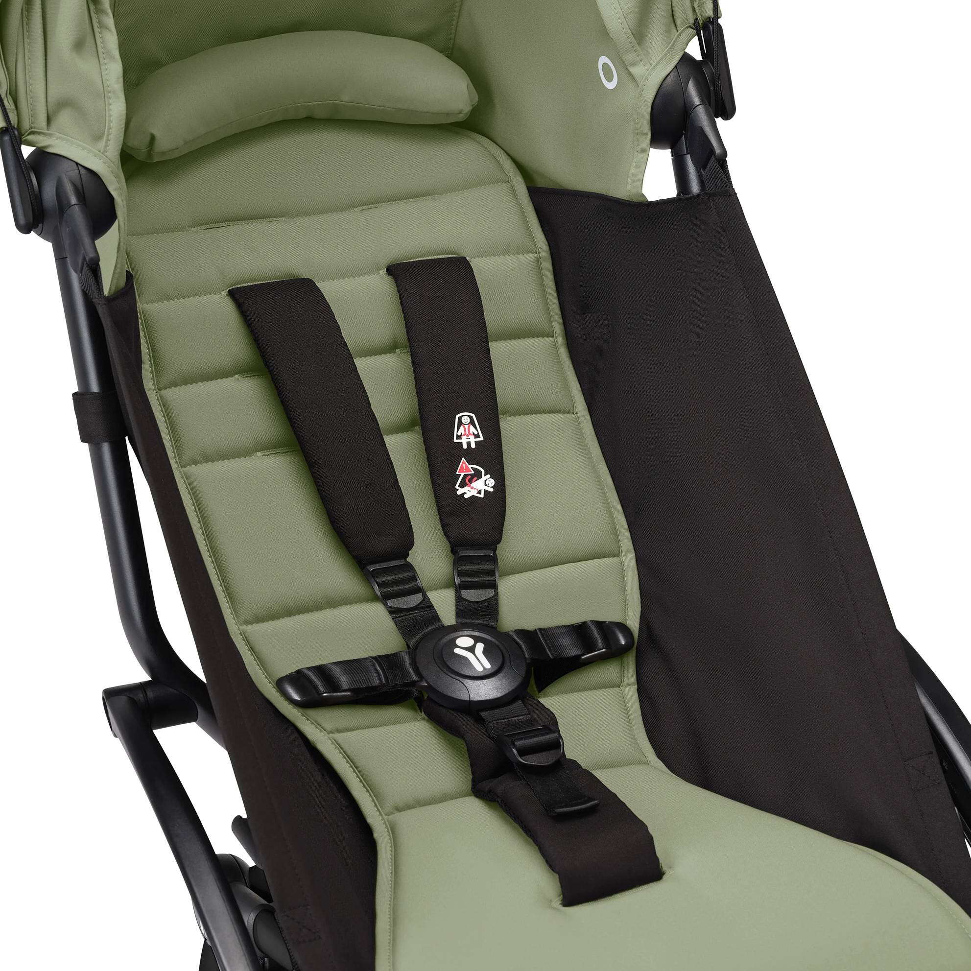 Коляска 2 в 1 Stokke YOYO Newborn Shell Black, оливкова ремені