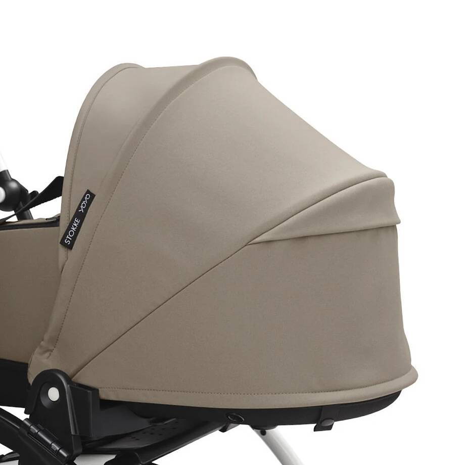 Коляска 2 в 1 Stokke YOYO Newborn Shell White, бежева вікно закрите люлька