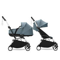 Коляска 2 в 1 Stokke YOYO Newborn Shell White, блакитна дві разом