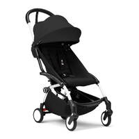Коляска 2 в 1 Stokke YOYO Newborn Shell White, чорна прогулянка