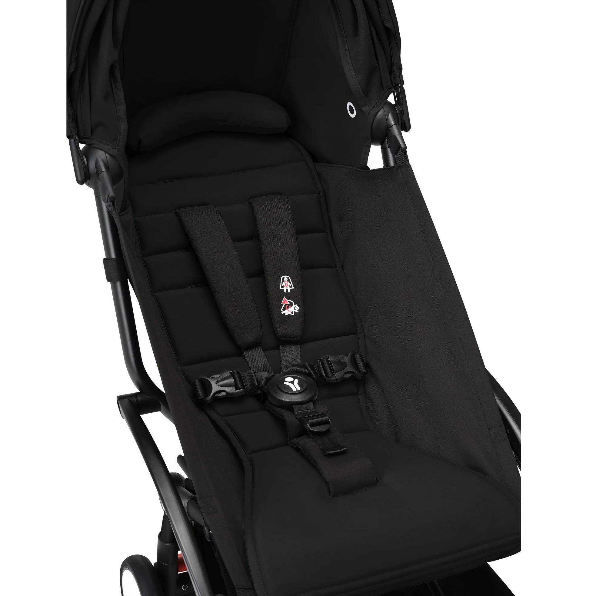 Коляска 2 в 1 Stokke YOYO Newborn Shell White, чорна ремені