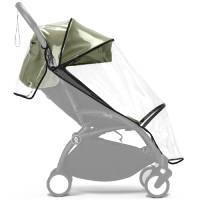 Коляска 2 в 1 Stokke YOYO Newborn Shell White, дощовик зелена варіація