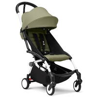 Коляска 2 в 1 Stokke YOYO Newborn Shell White, оливкова прогулянка