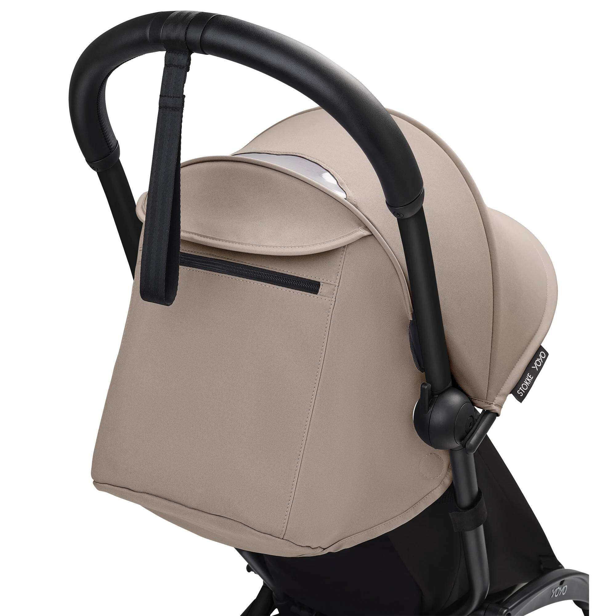 Коляска прогулянкова Stokke YOYO Newborn Shell Black, беж ручка