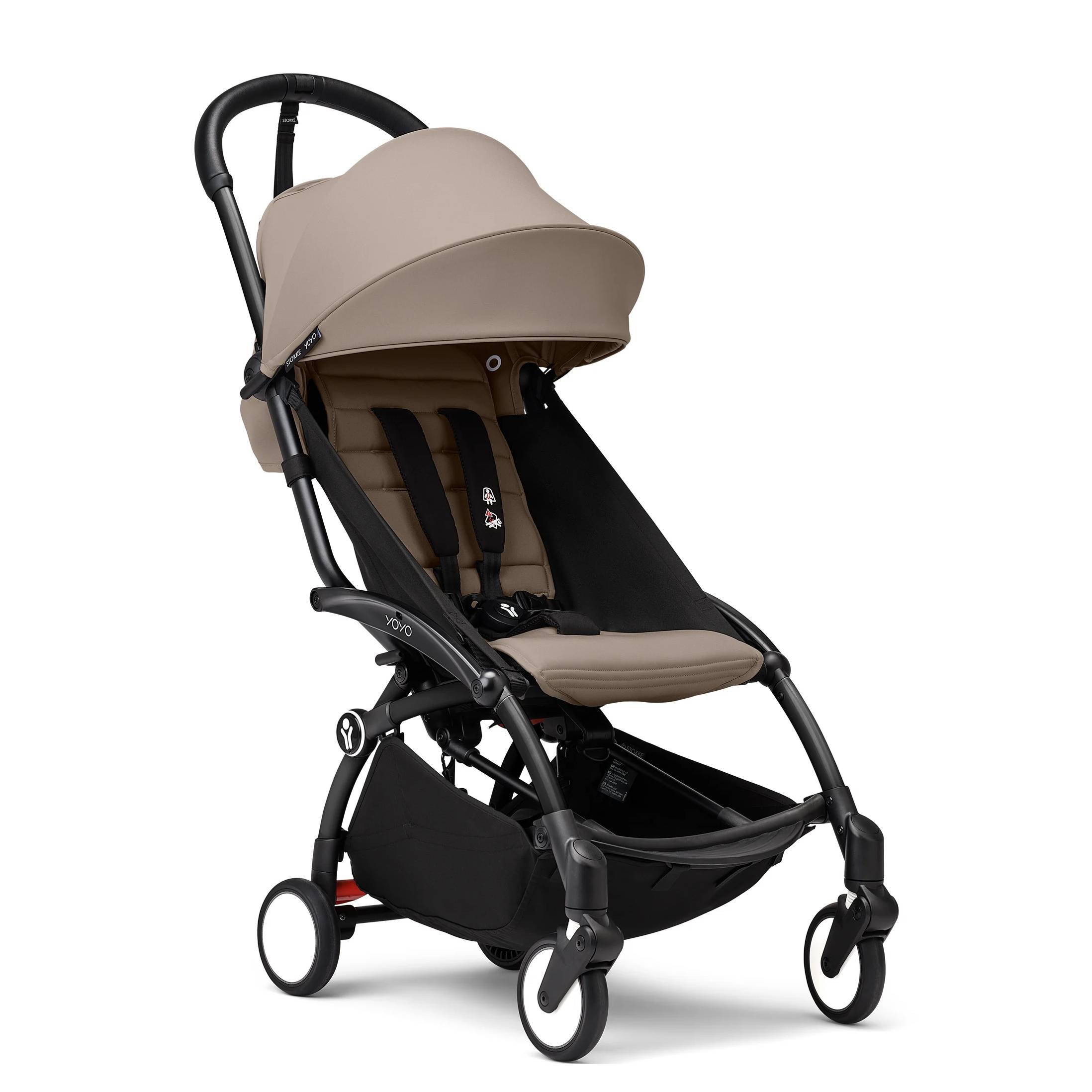 Коляска прогулянкова Stokke YOYO Newborn Shell Black, бежева
