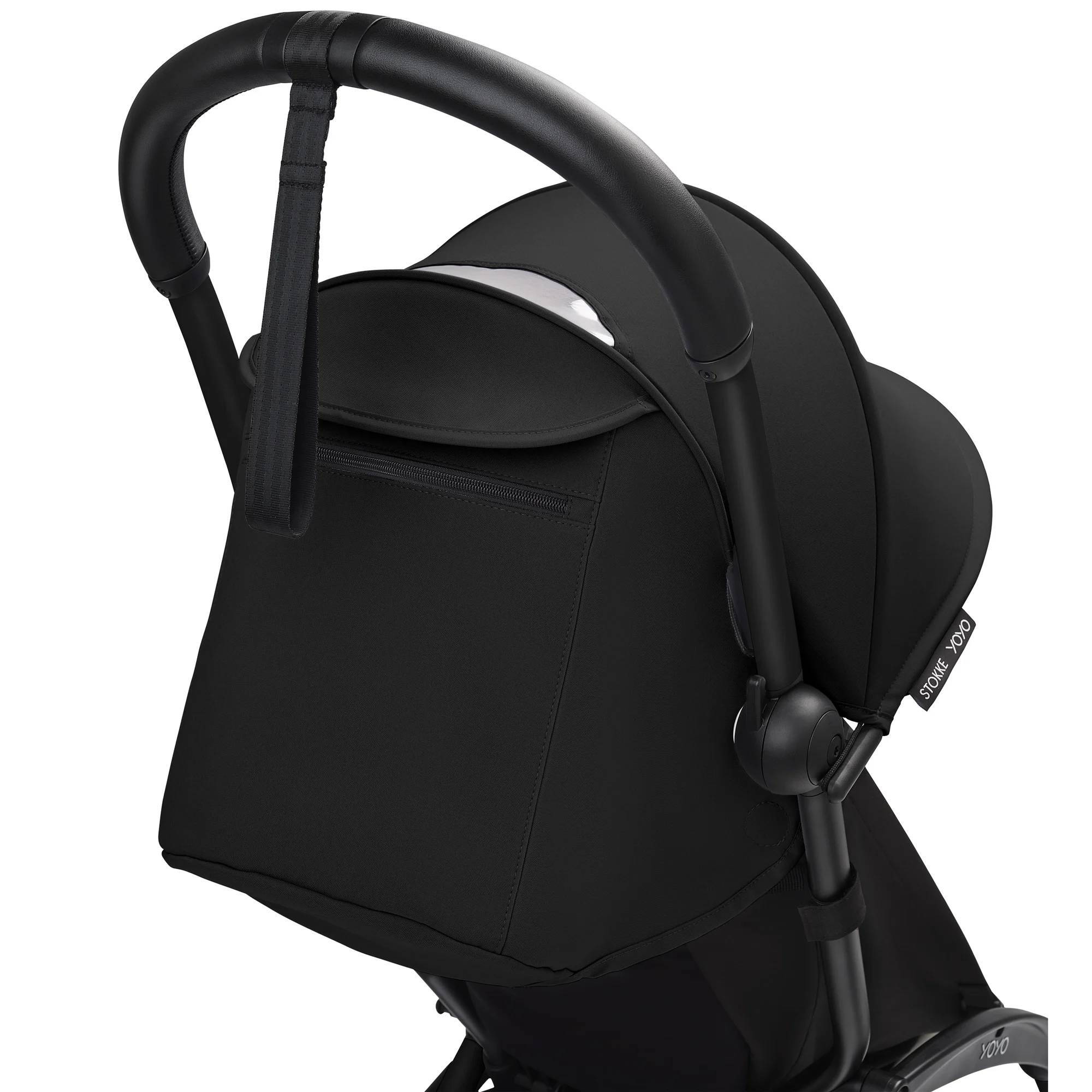 Коляска прогулянкова Stokke YOYO Newborn Shell Black, чорна капюшон