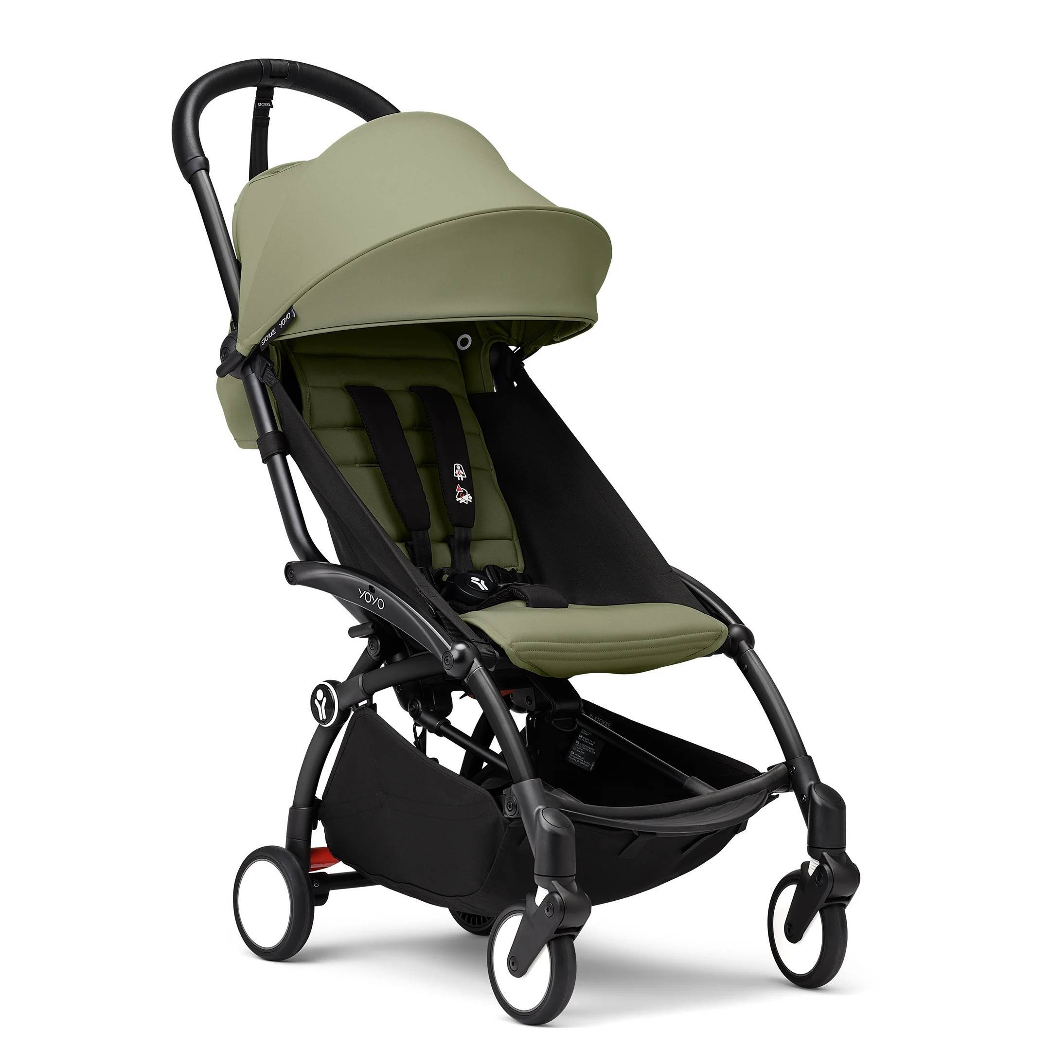 Коляска прогулянкова Stokke YOYO Newborn Shell Black, оливкова