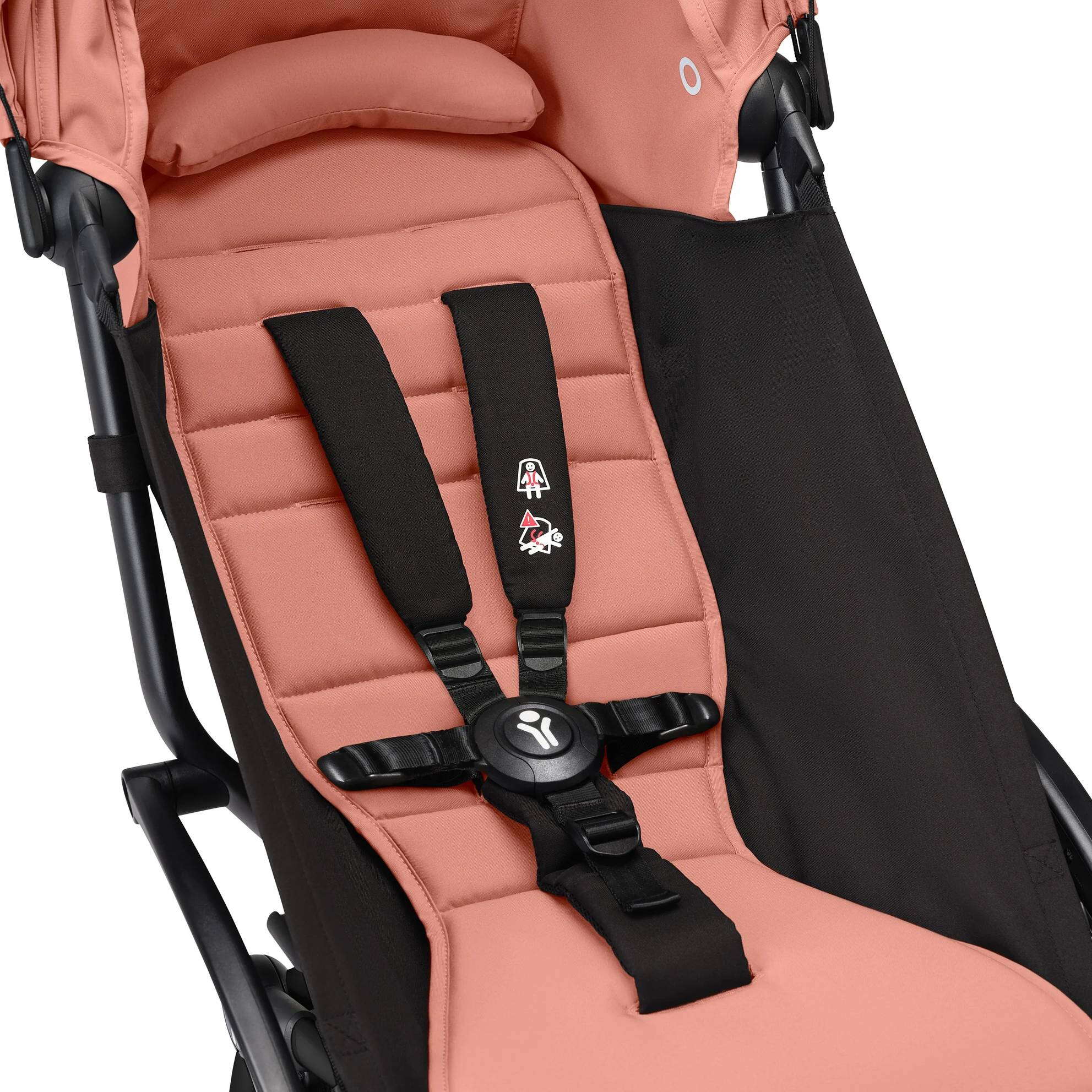 Коляска прогулянкова Stokke YOYO Newborn Shell White, рожева ремені