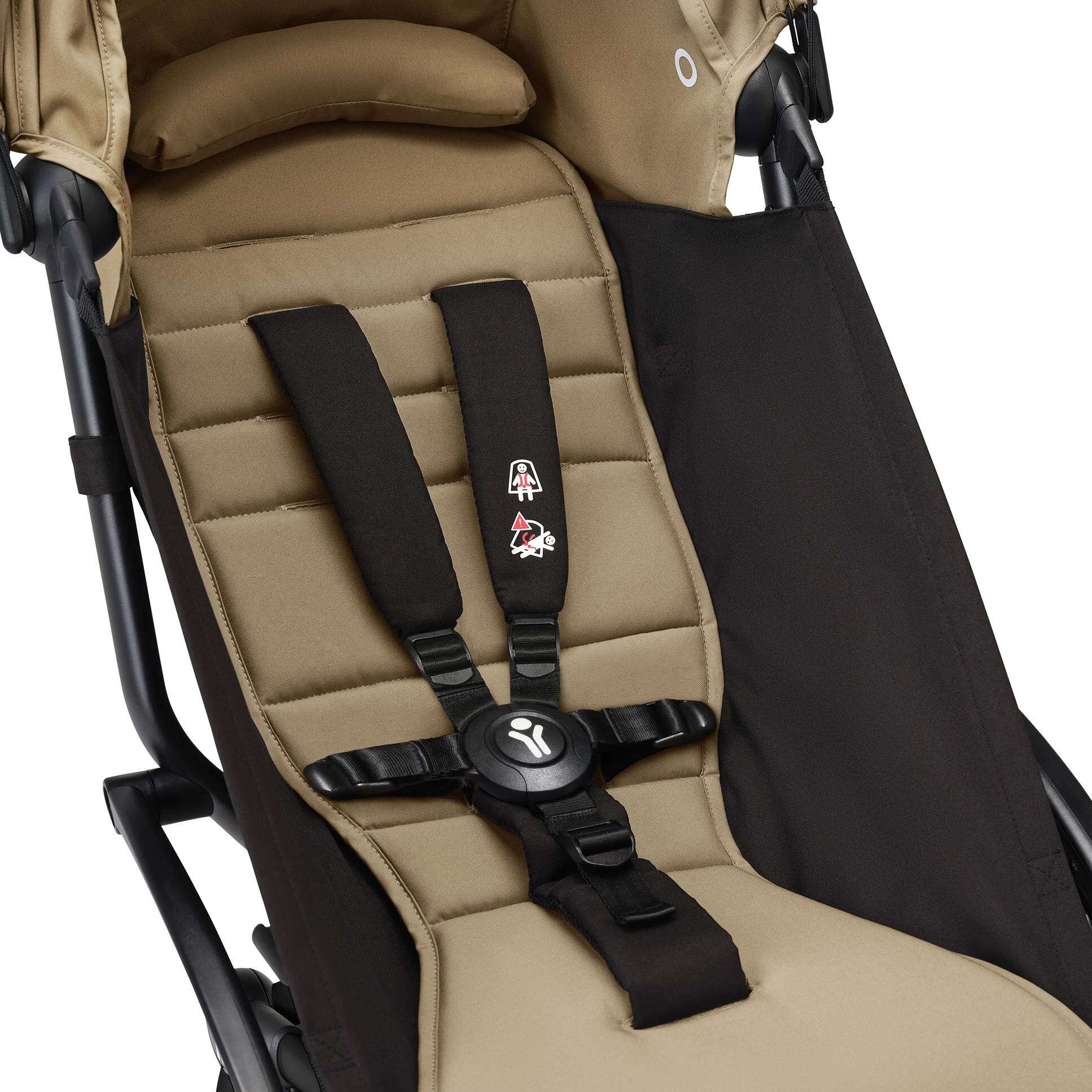 Коляска прогулянкова Stokke YOYO Newborn Shell White, темно-бежева ремені