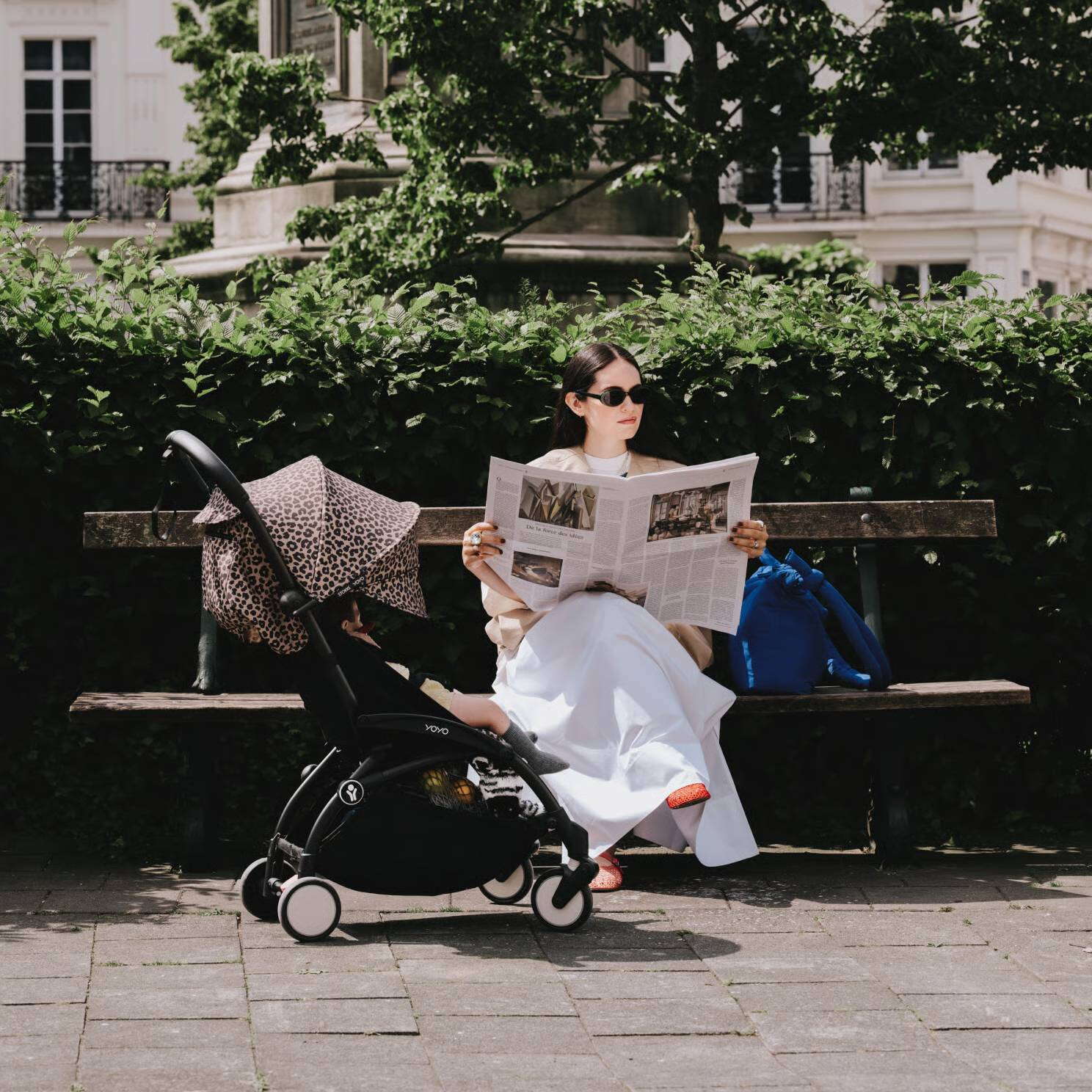Коляска прогулянкова Stokke YOYO WILD Shell Black, леопард капюшон