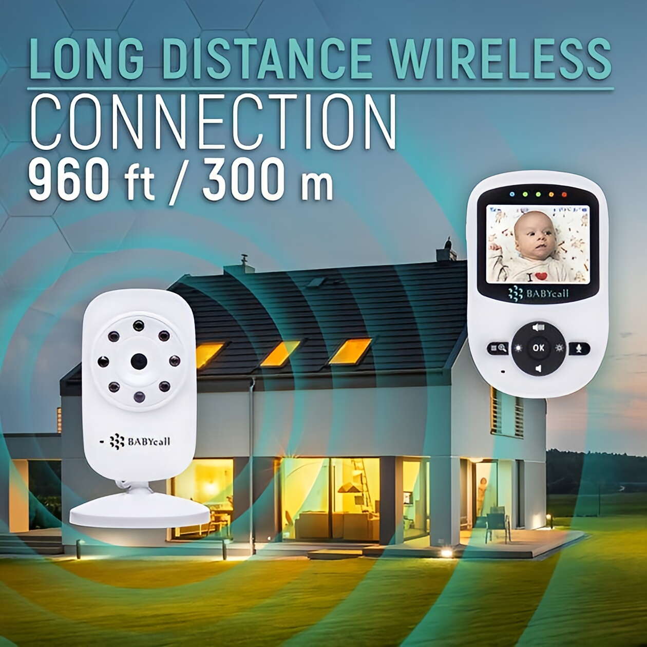 Видеонаблюдение Baby Monitor SM-24 на расстоянии 300 м
