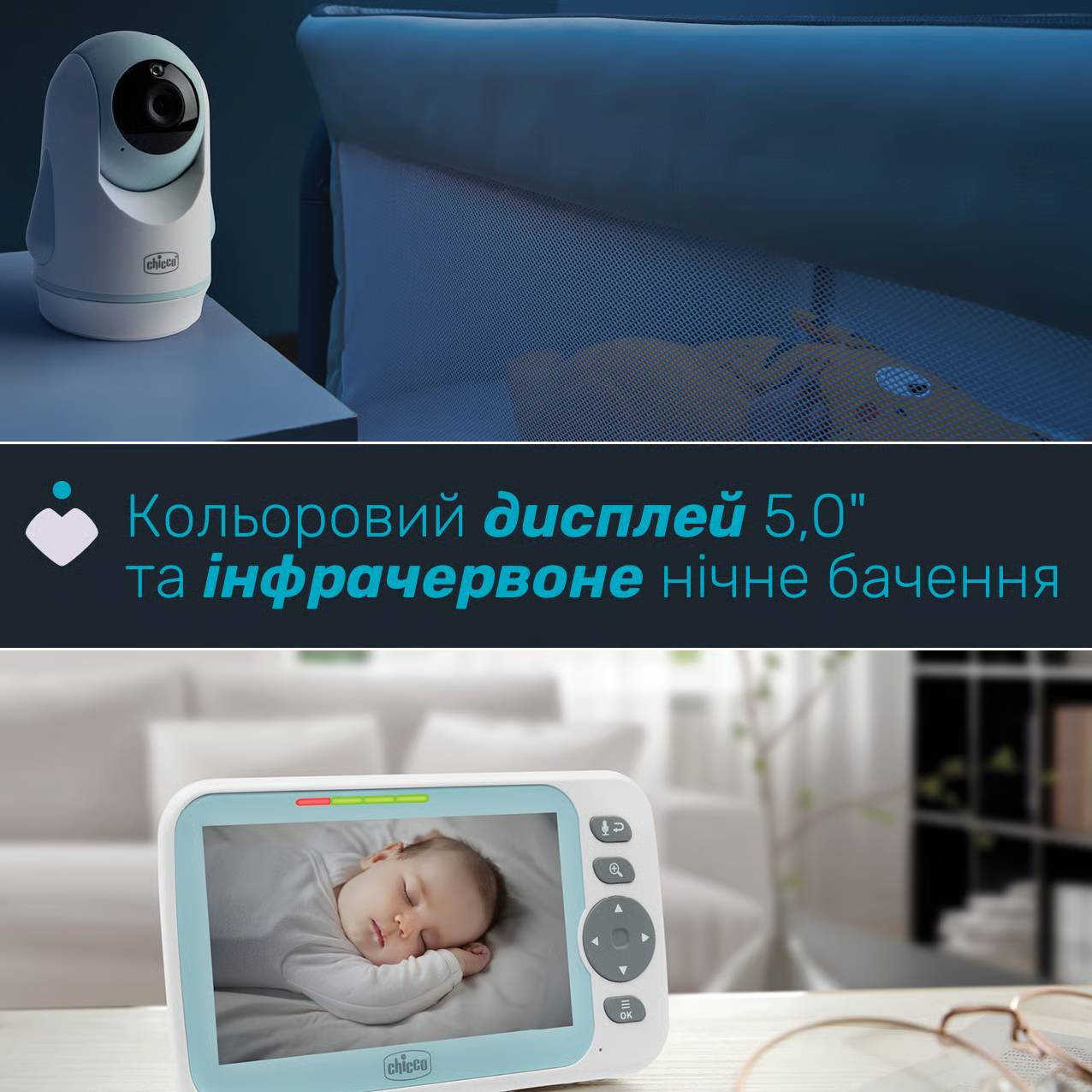 Цифрова відеоняня Evolution Chicco екран