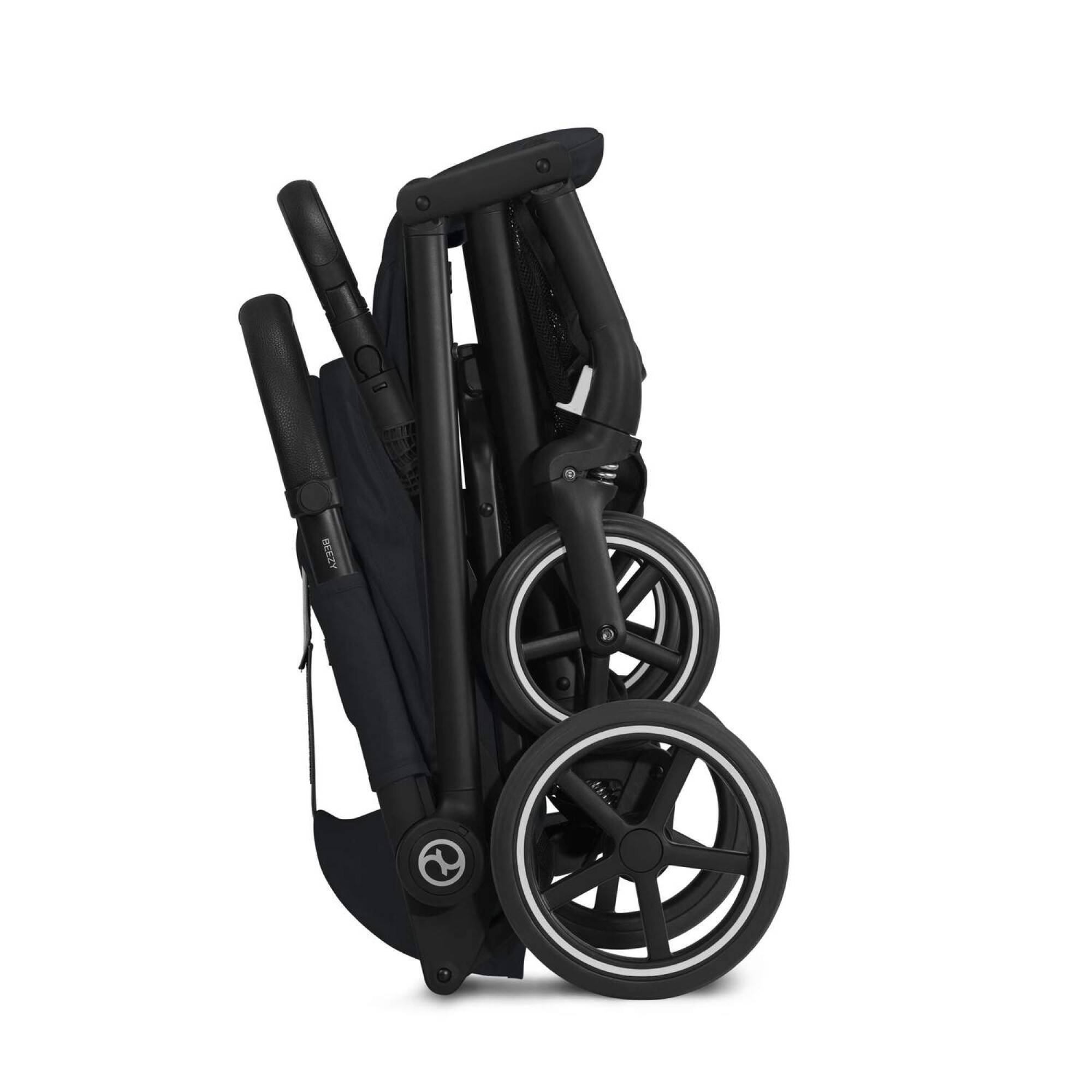 Коляска прогулянкова Cybex Beezy, чорна складена