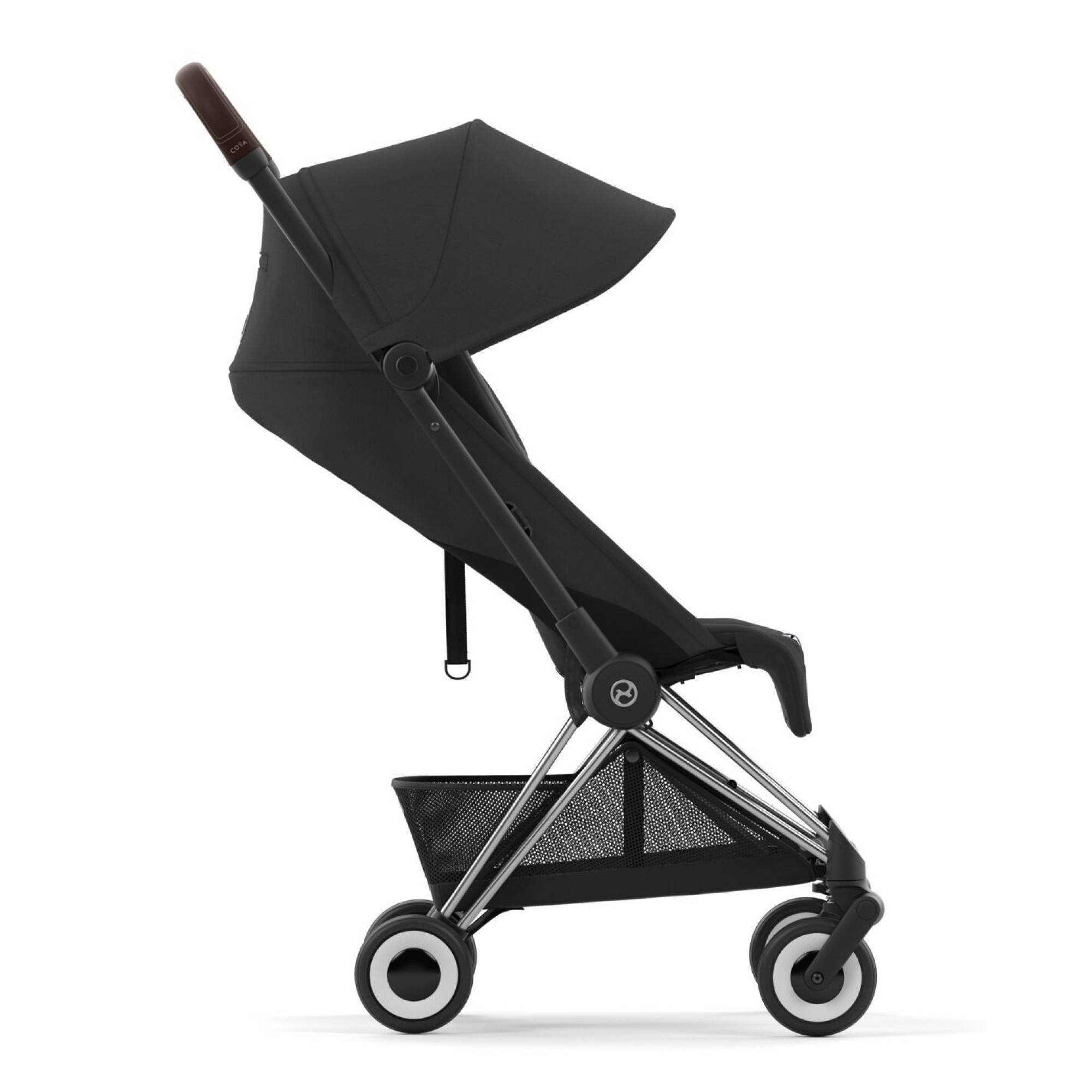 Коляска прогулянкова Cybex Coya Chrome, чорна бік
