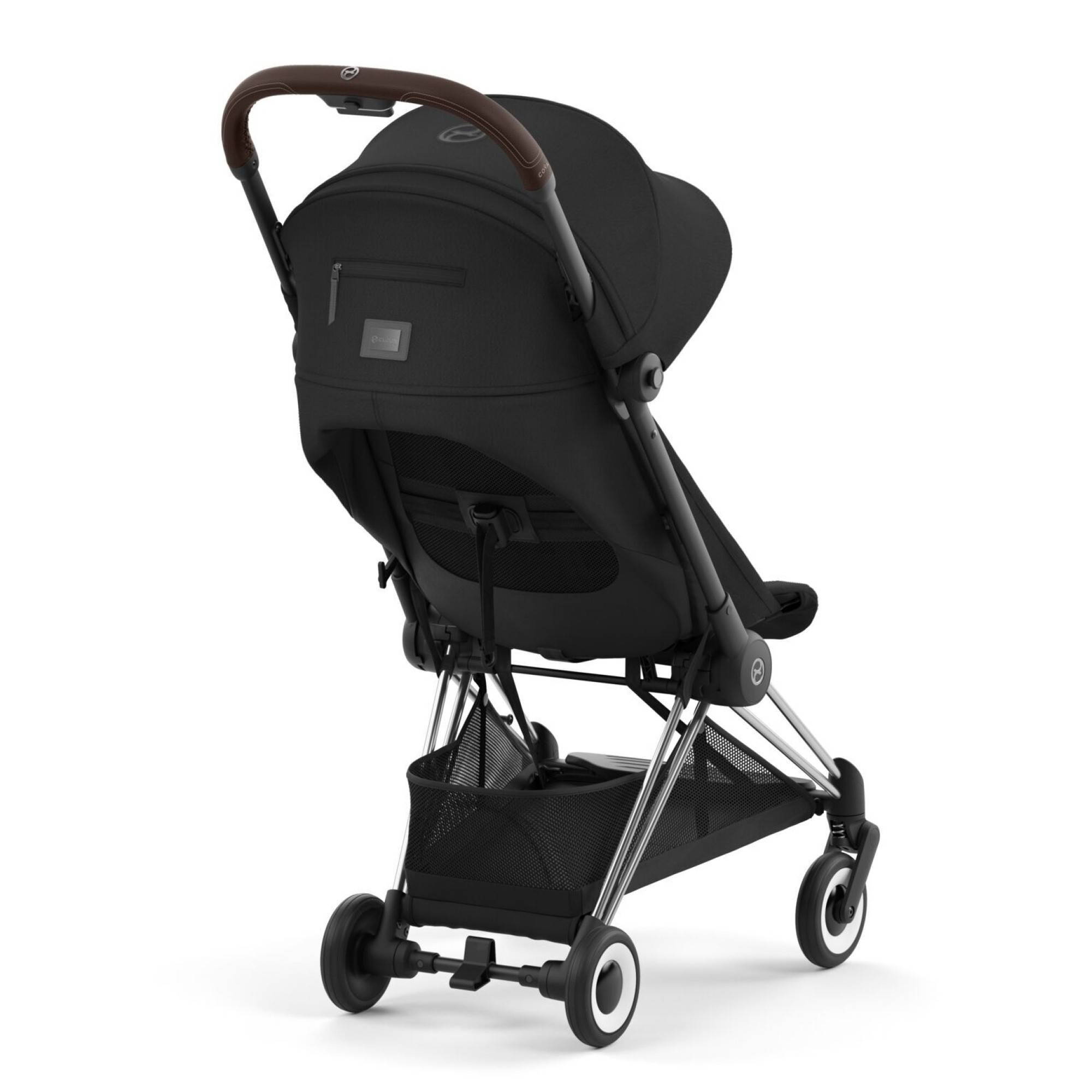 Коляска прогулянкова Cybex Coya Chrome, чорна капюшон