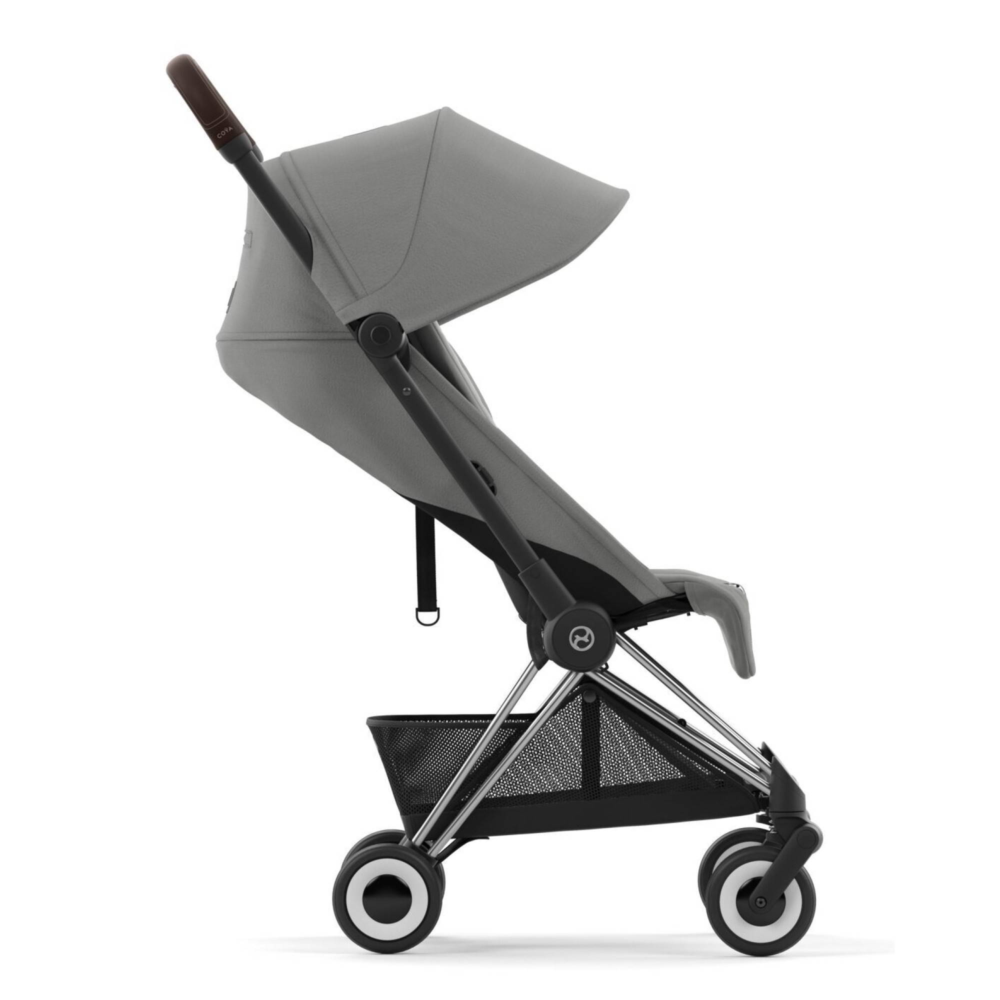 Коляска прогулянкова Cybex Coya Chrome, сіра бік|