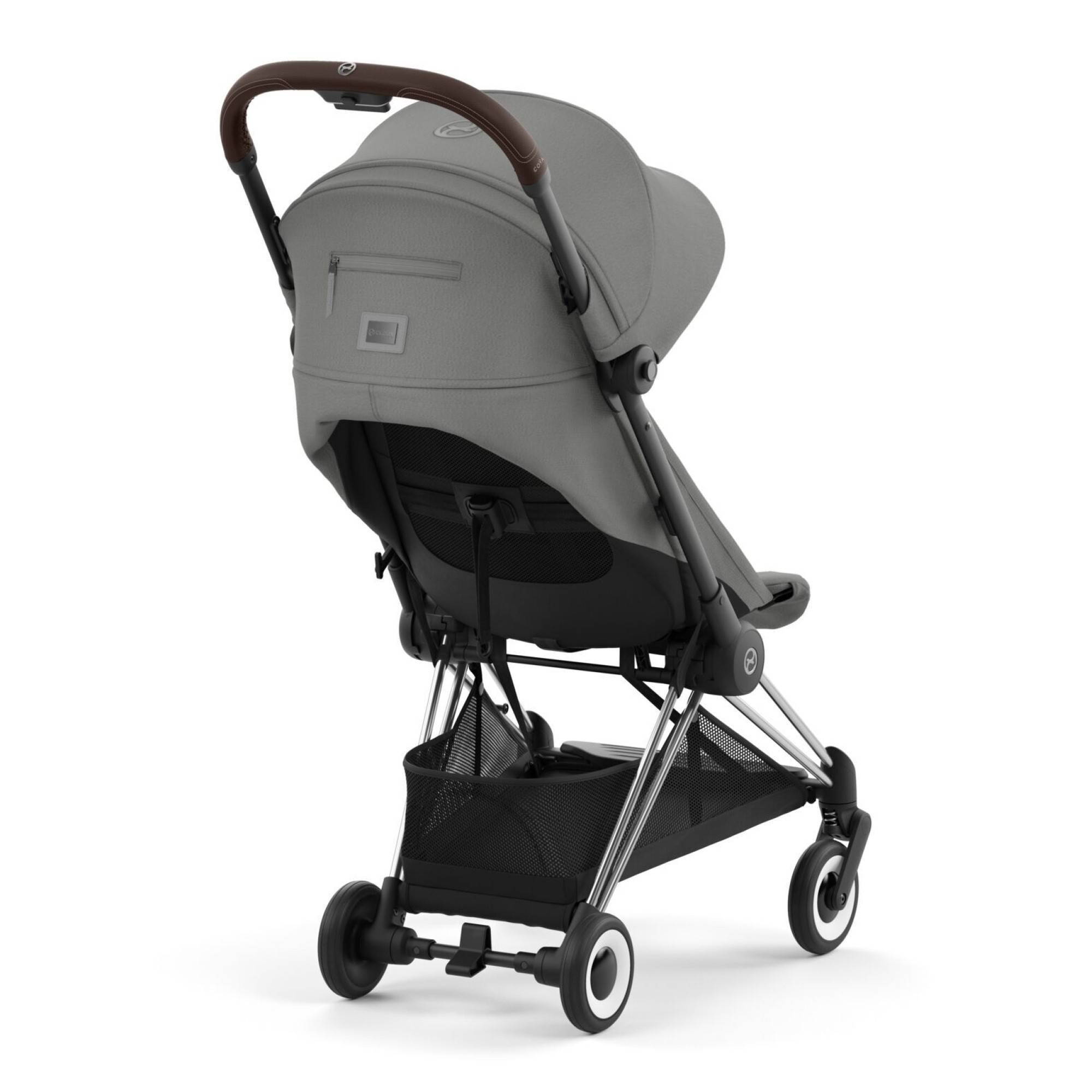 Коляска прогулянкова Cybex Coya Chrome, сіра капюшон|