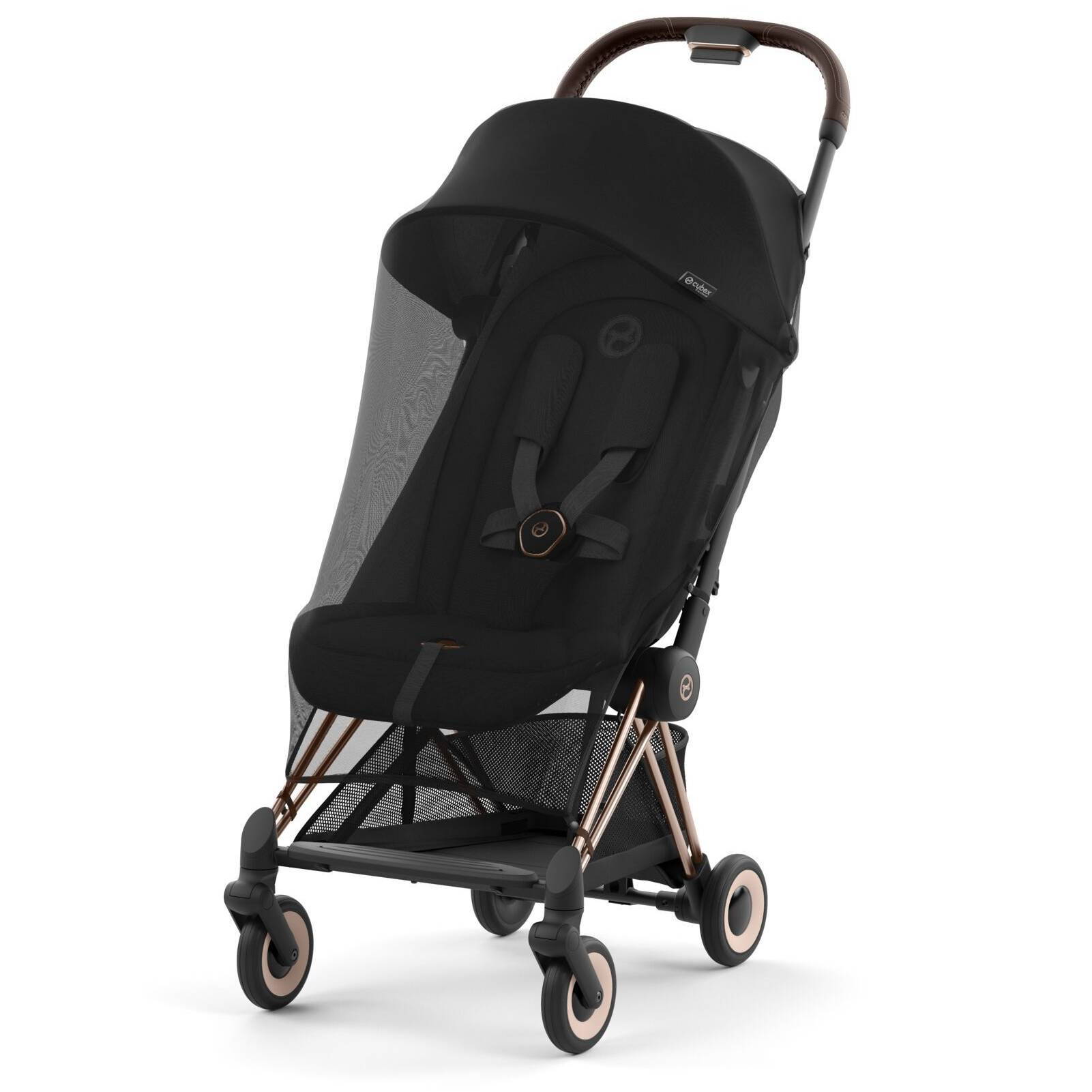 Коляска прогулянкова Cybex Coya Matt Black, чорна москітна сітк