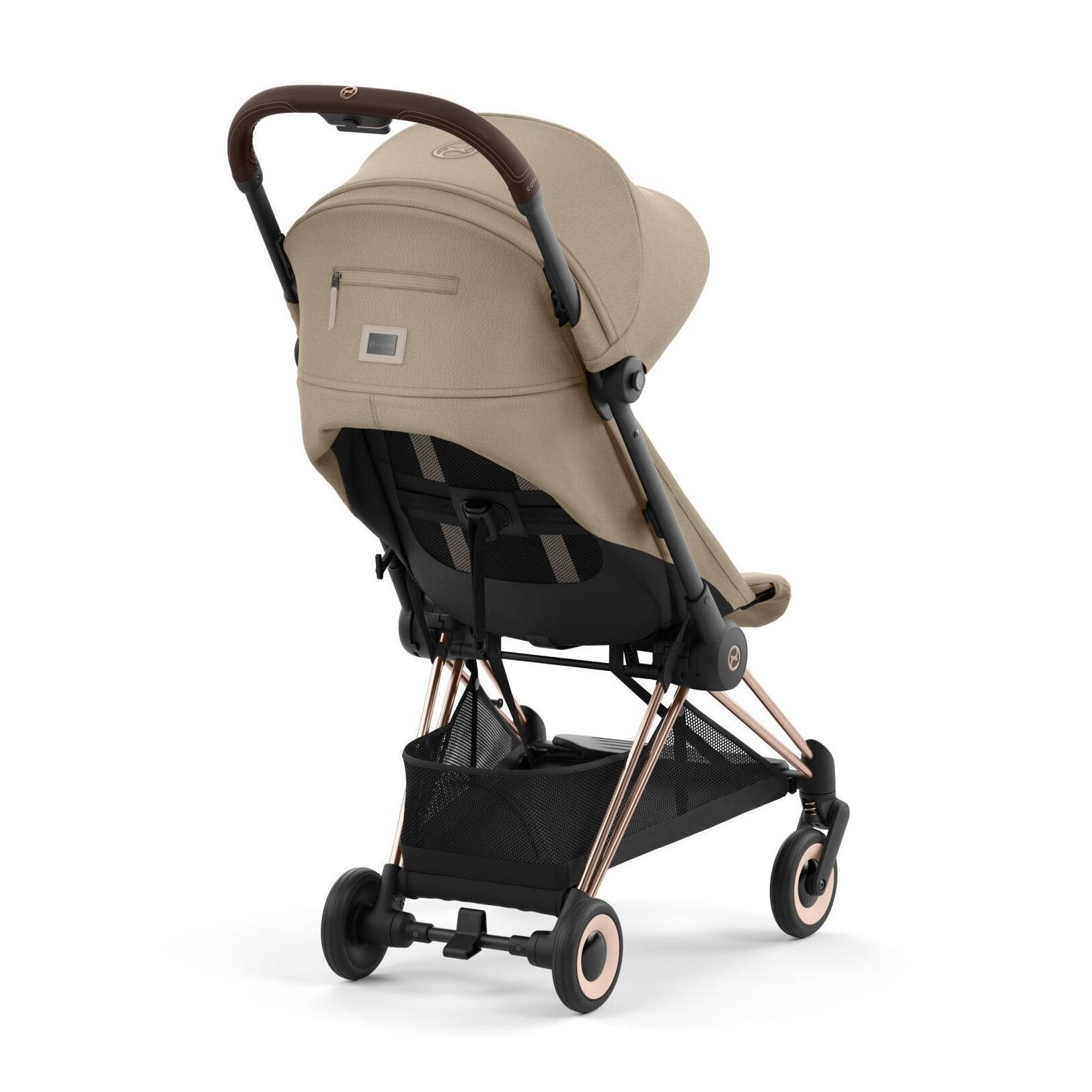 Коляска прогулянкова Cybex Coya Rose Gold, бежева капюшон