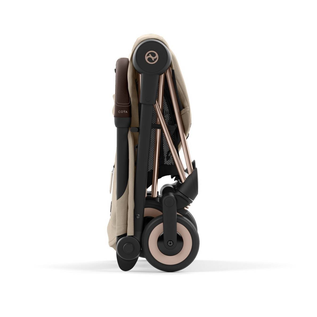 Коляска прогулянкова Cybex Coya Rose Gold, бежева складена