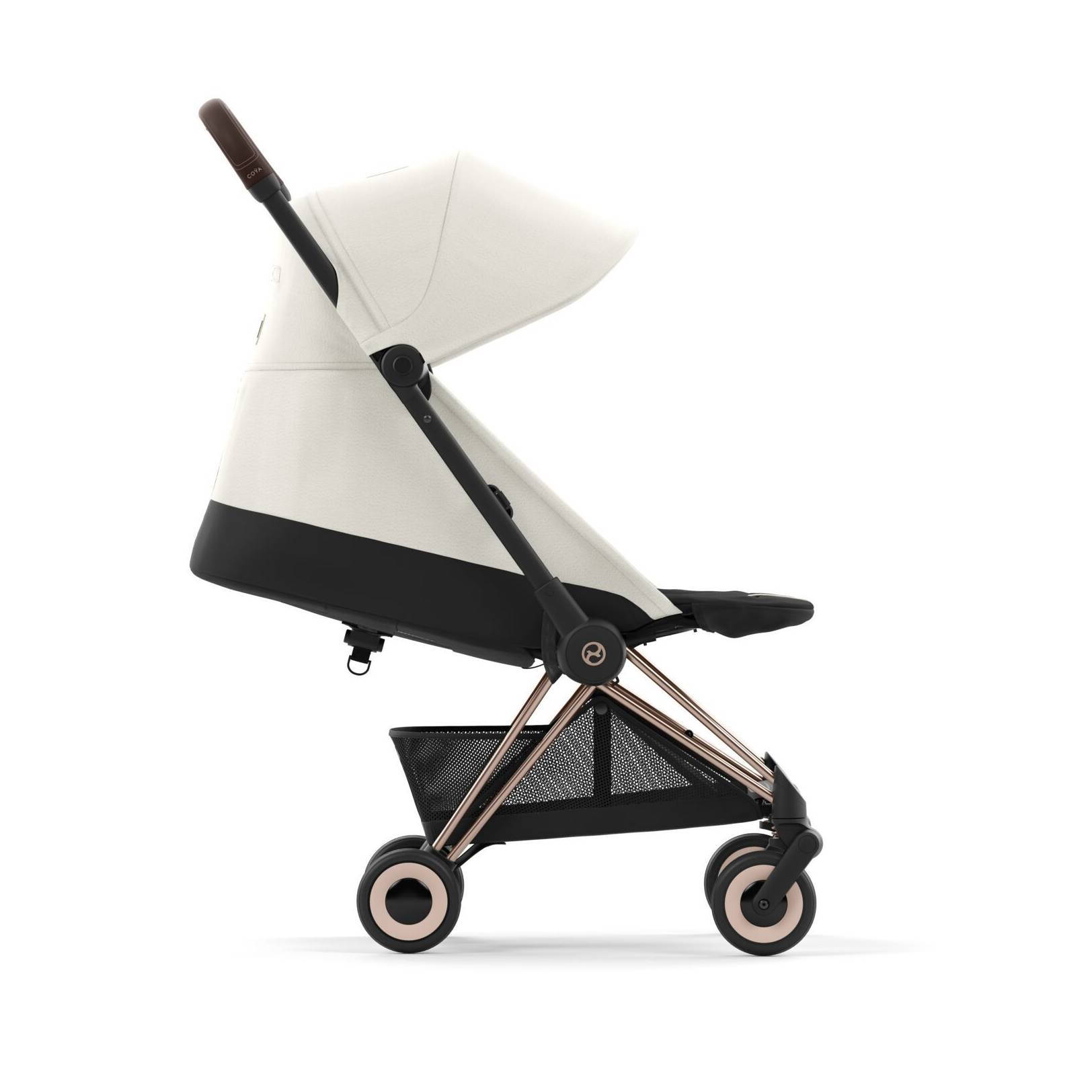 Коляска прогулянкова Cybex Coya Rose Gold, біла бік