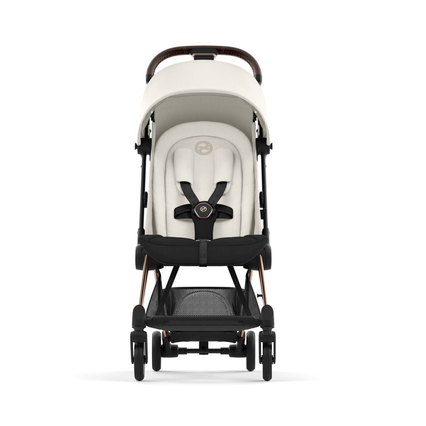 Коляска прогулянкова Cybex Coya Rose Gold, біла прямо
