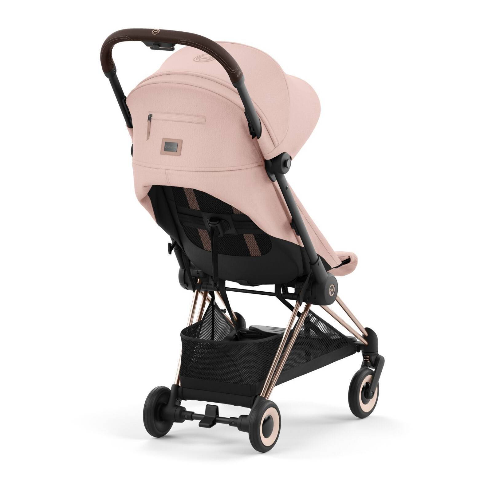 Коляска прогулянкова Cybex Coya Rose Gold, рожева капюшон