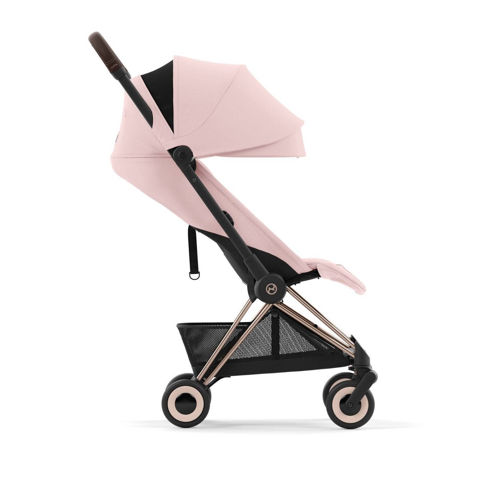 Коляска прогулянкова Cybex Coya Rose Gold, рожева ремінь